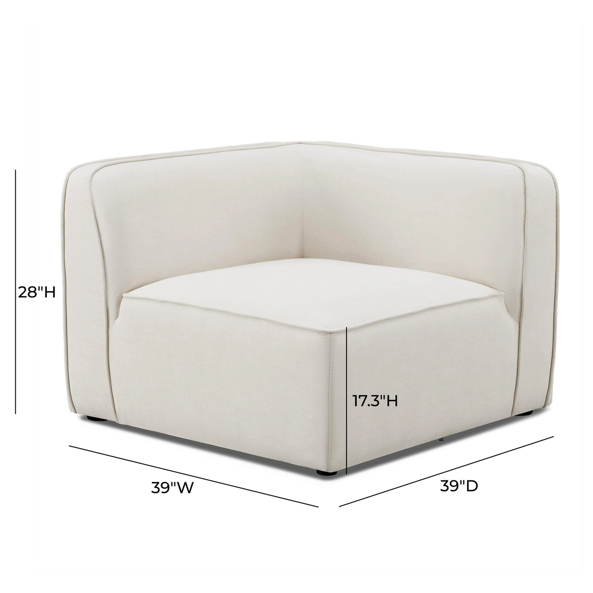 Travie Sand Upcycled Performance Linen Corner Chair