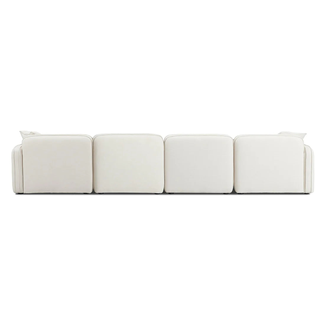 Travie Sand Upcycled Linen 6-Piece Modular U-Sectional