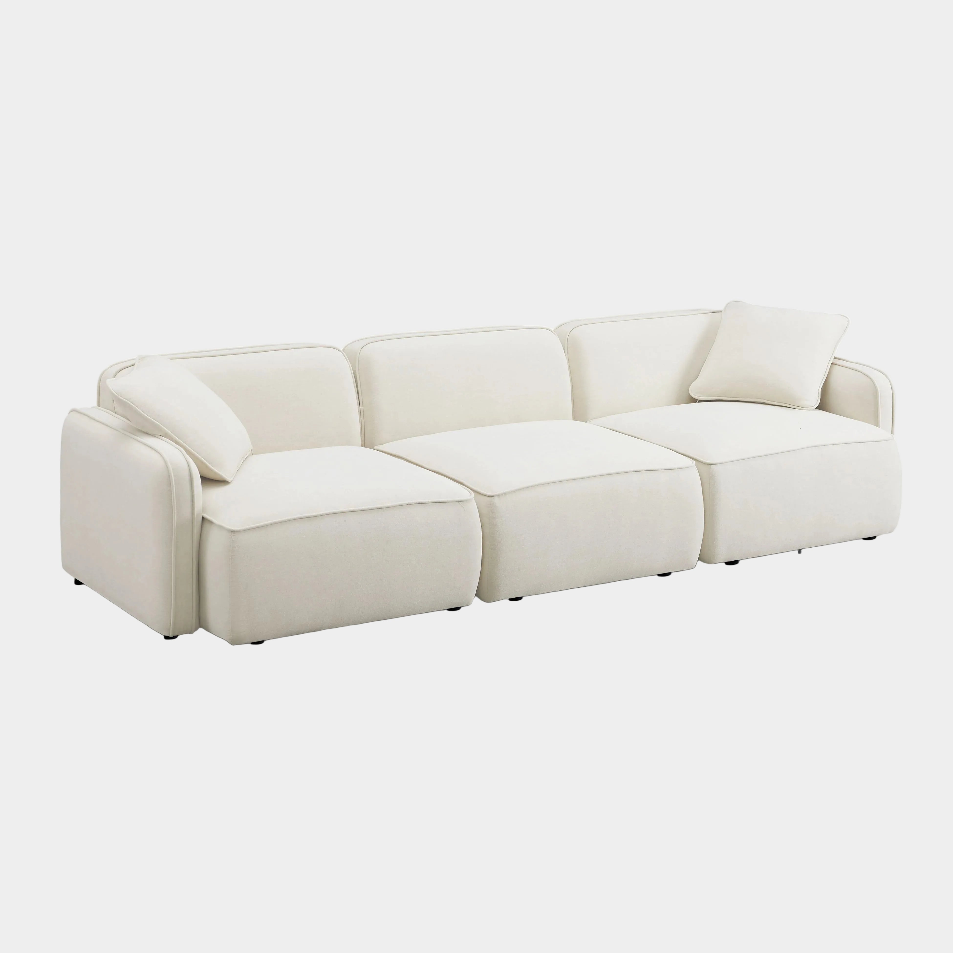 Travie Sand Upcycled Performance Linen Modular Sofa