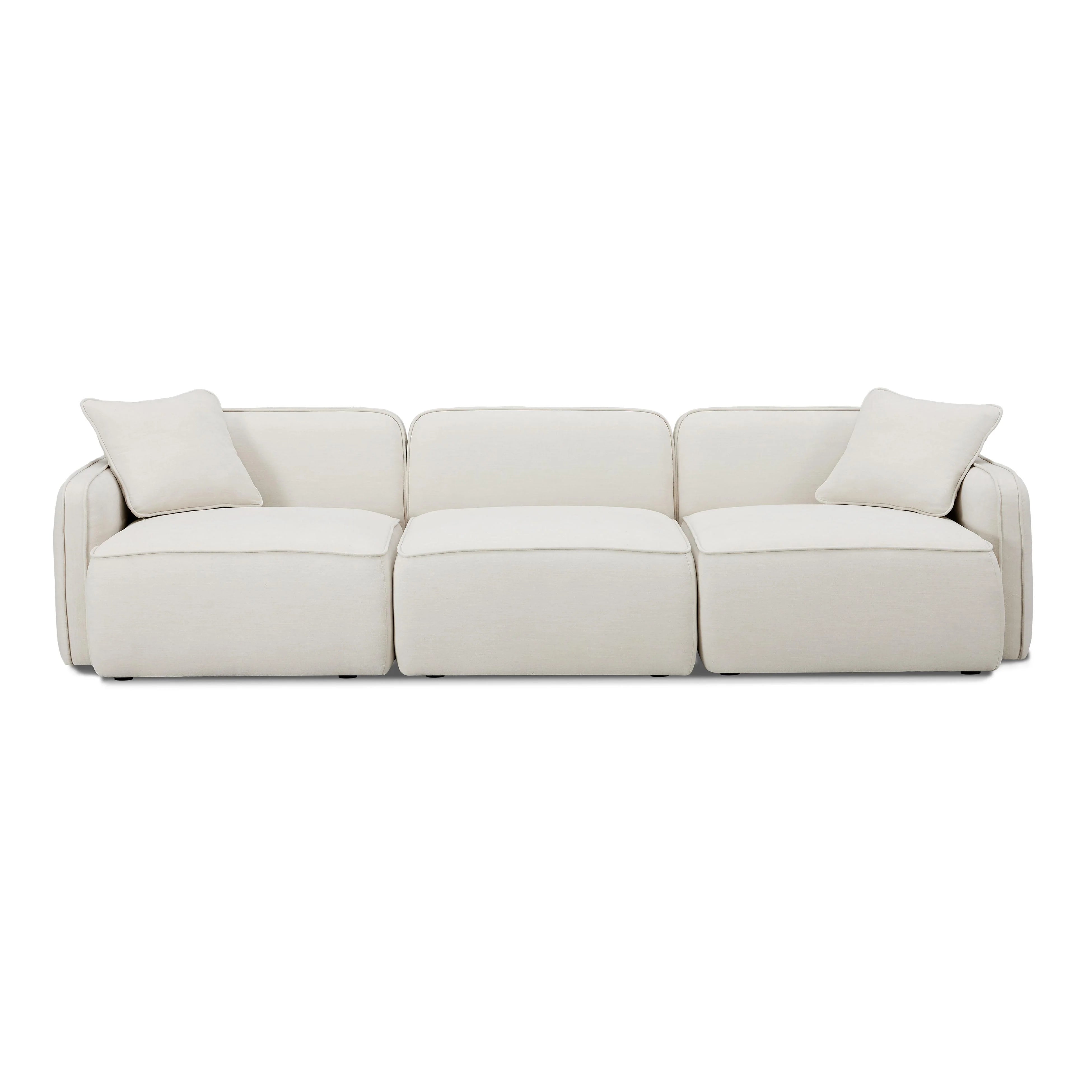 Travie Sand Upcycled Performance Linen Modular Sofa