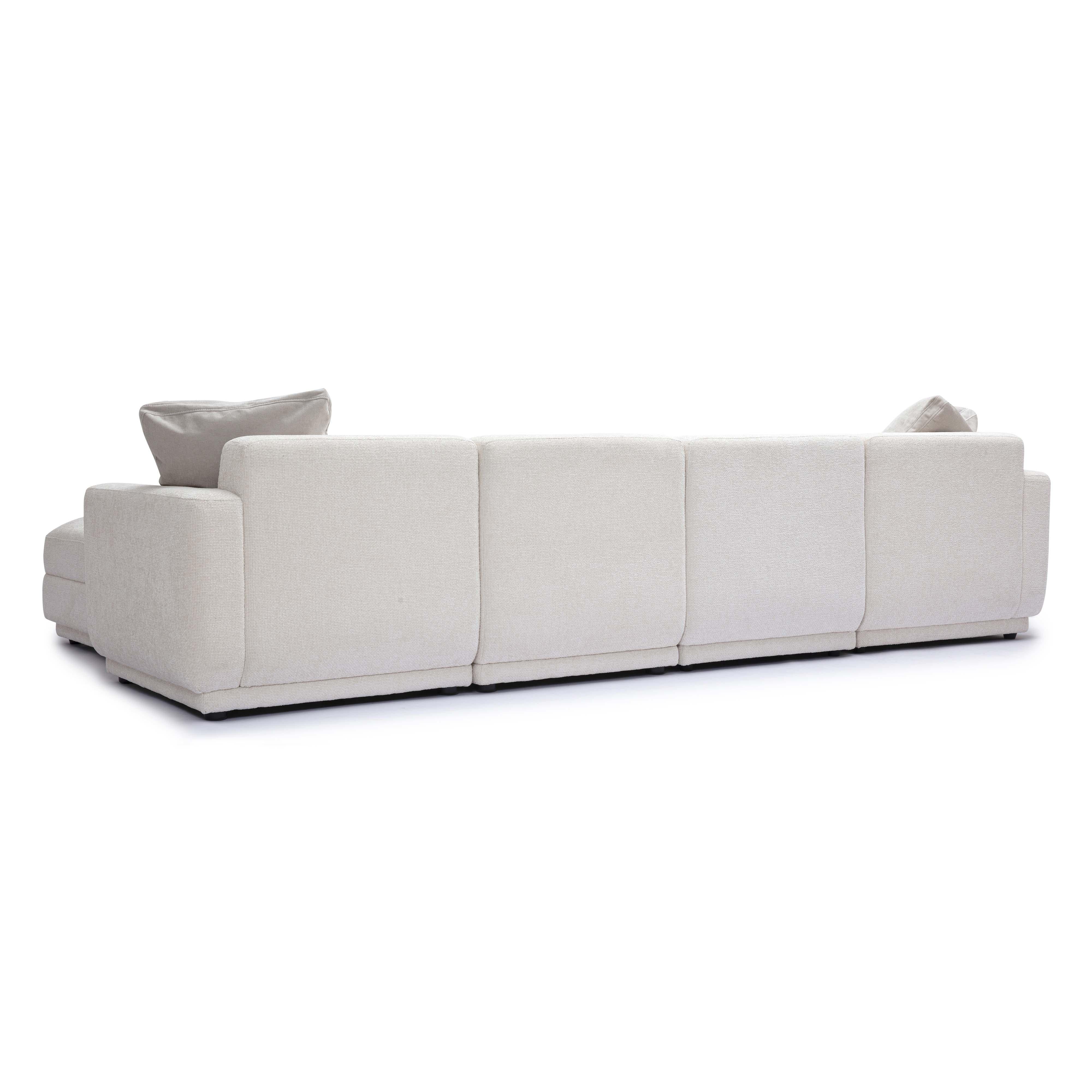 Perry 6-Piece Cream Performance Chenille Modular U-Sectional