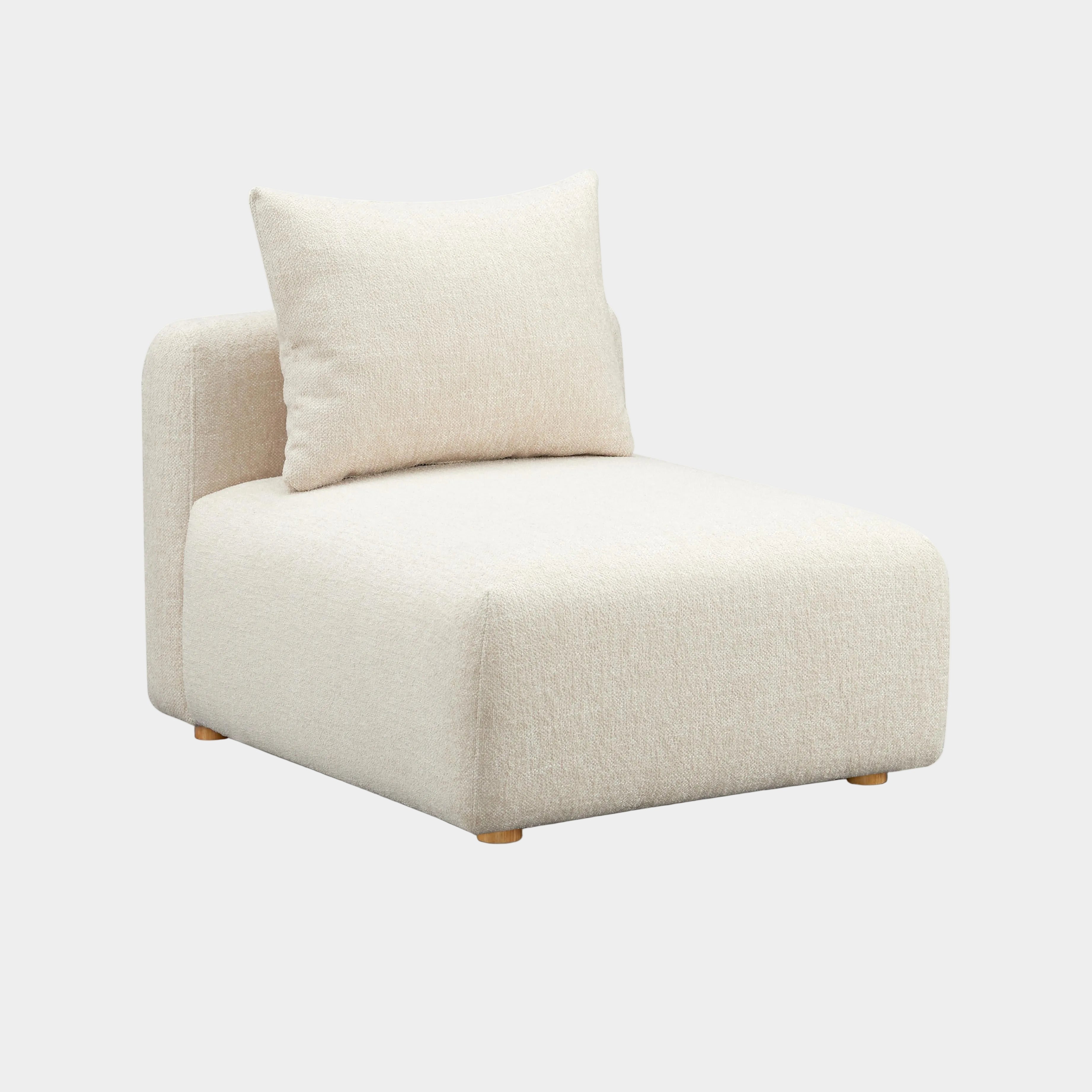 Hangover Contract-Grade Textured Fabric Modular Armless Chair