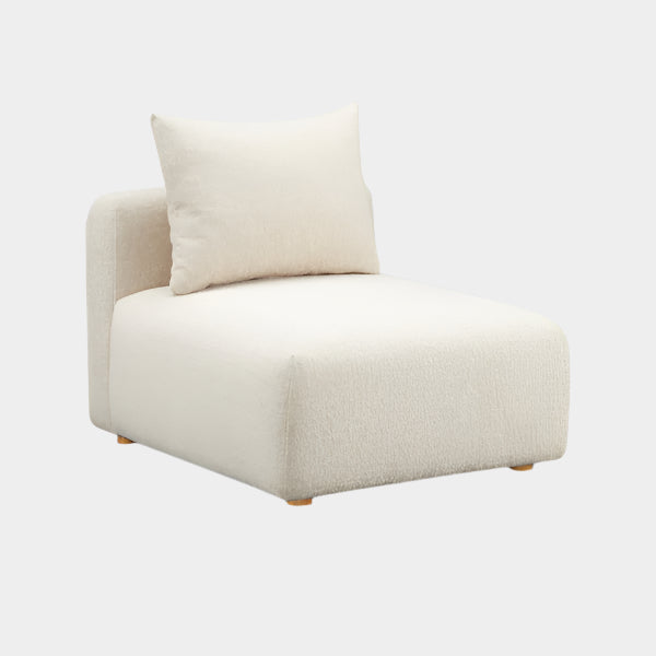 Hangover Heavy Textured Fabric Modular Armless Chair