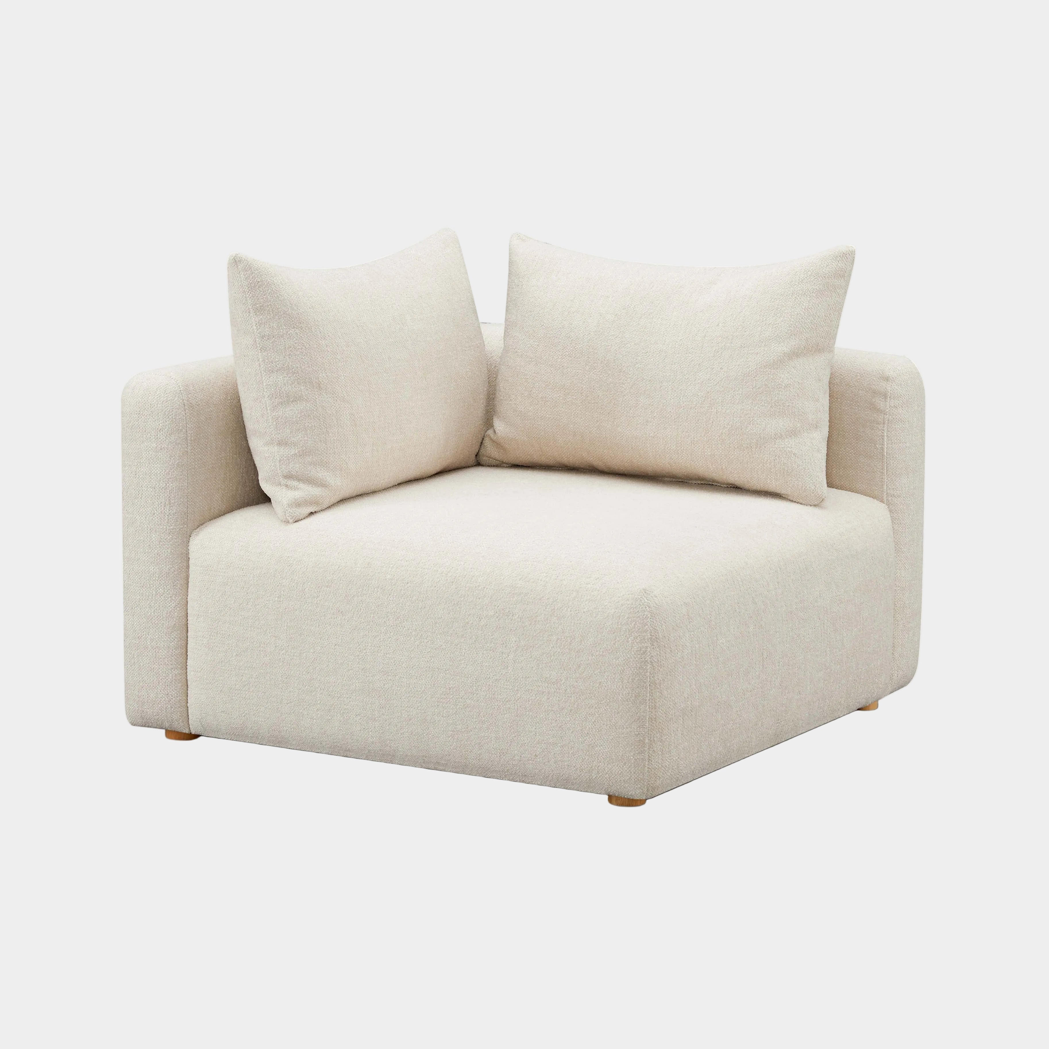 Hangover Contract-Grade Textured Fabric Modular Corner Chair