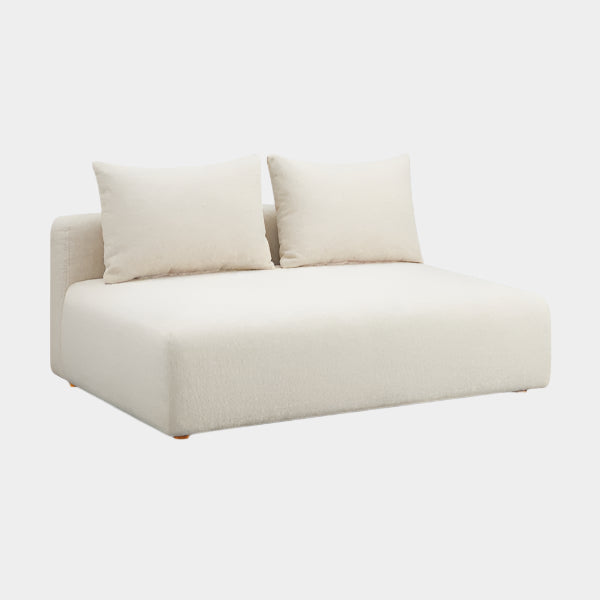 Hangover Heavy Textured Fabric Modular Loveseat