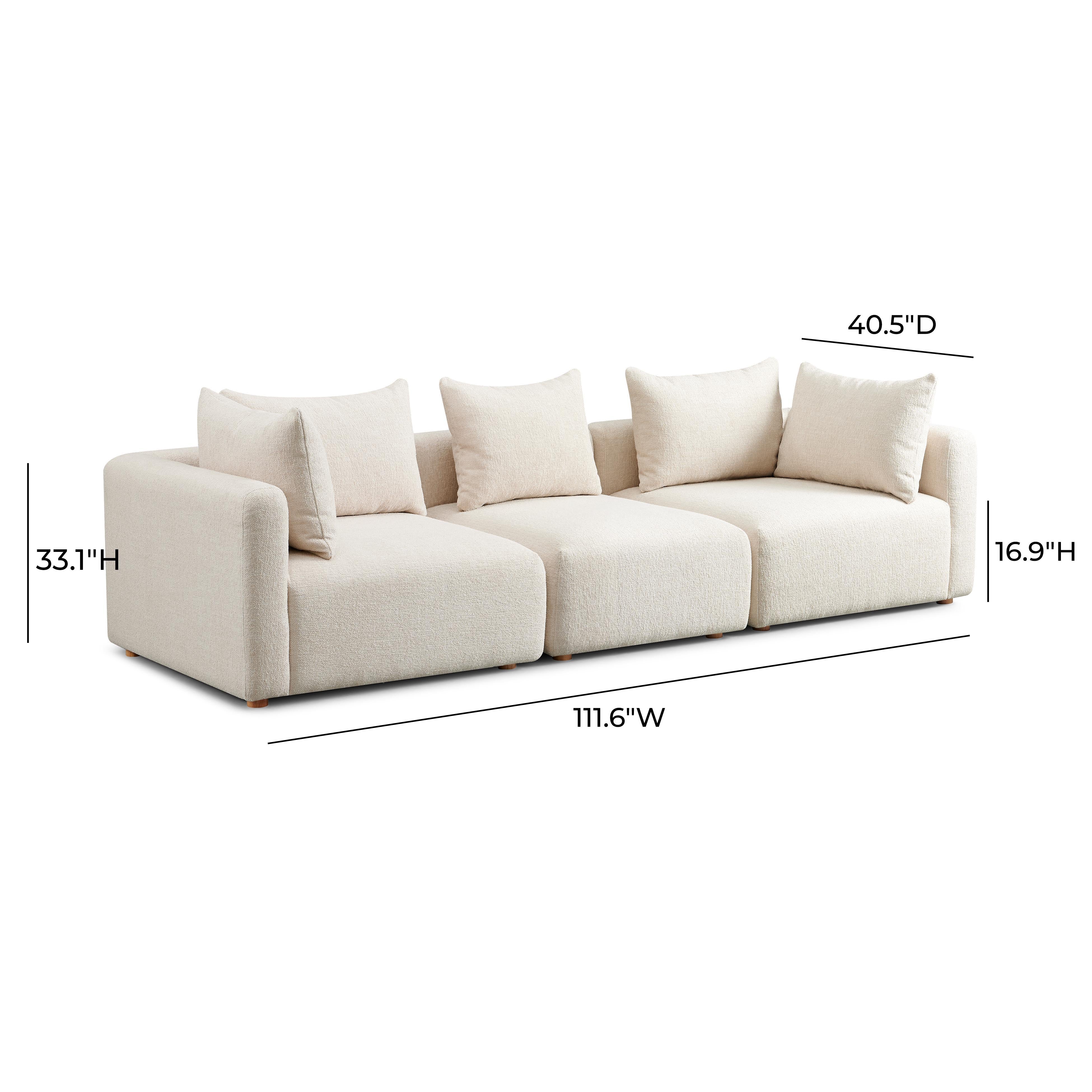 Hangover 112.5" Textured Fabric Sofa