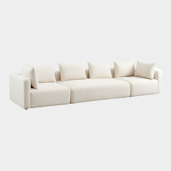 Hangover Heavy Textured Fabric 145" Long Sofa