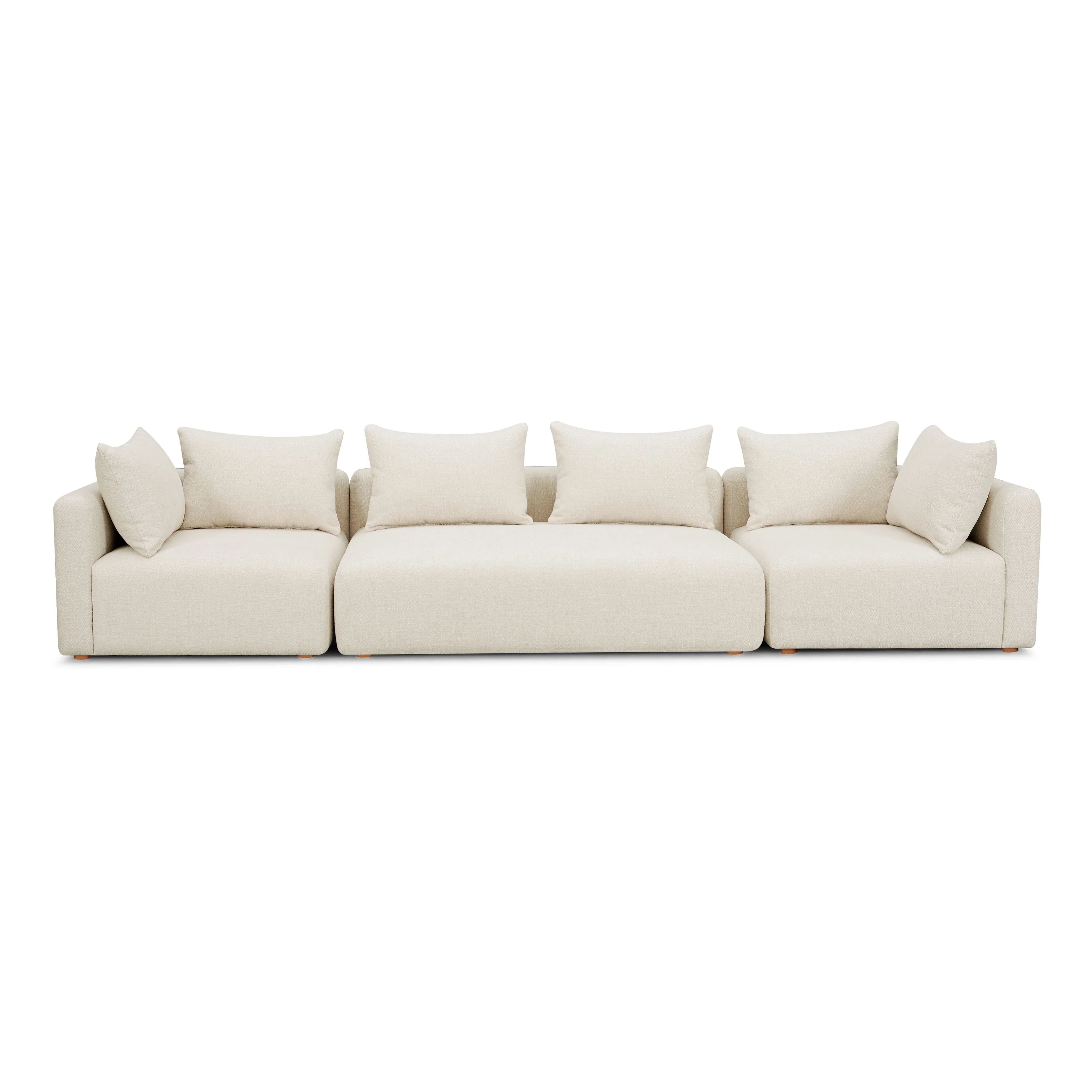 Hangover 145" Contract-Grade Textured Fabric Long Sofa