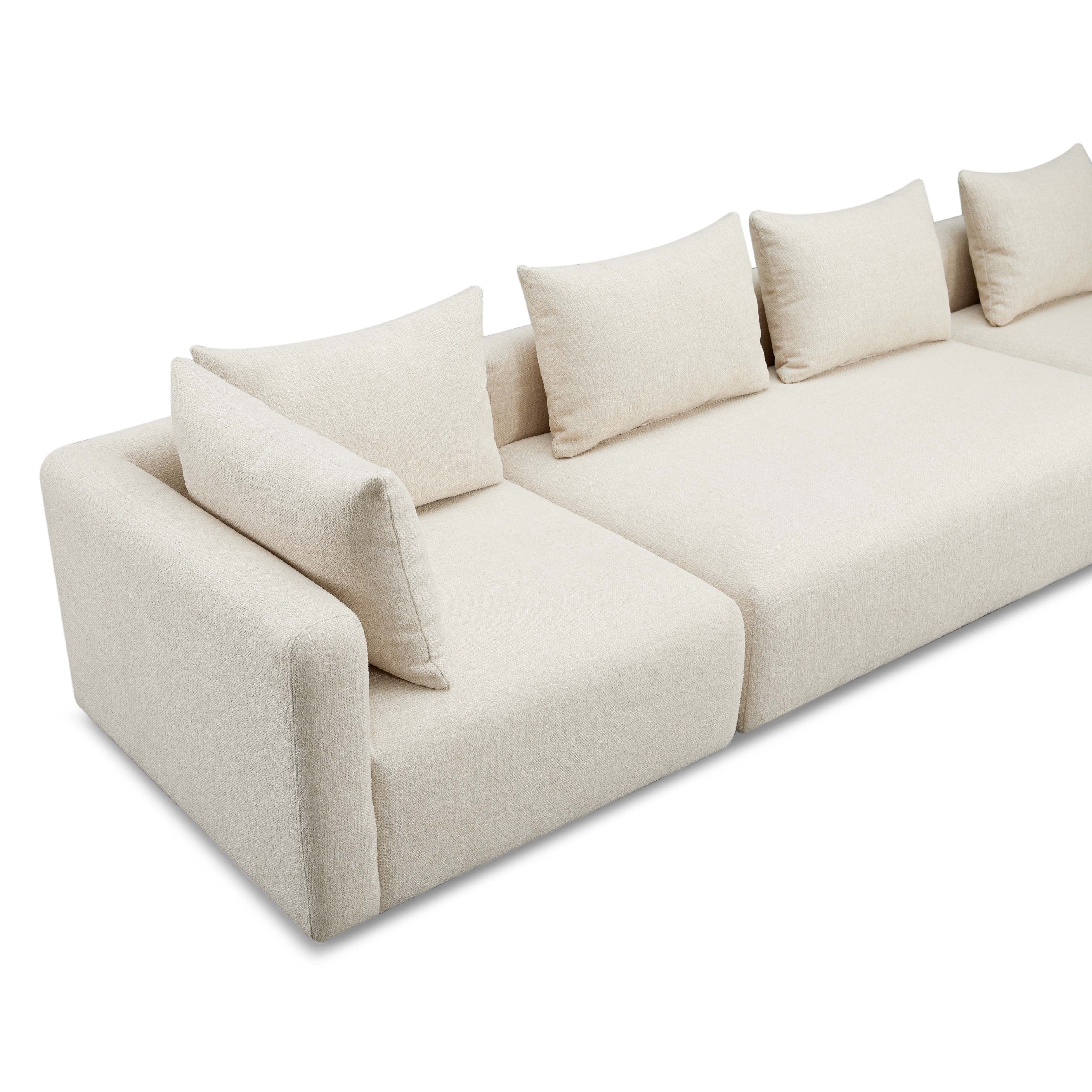 Hangover 145" Contract-Grade Textured Fabric Long Sofa