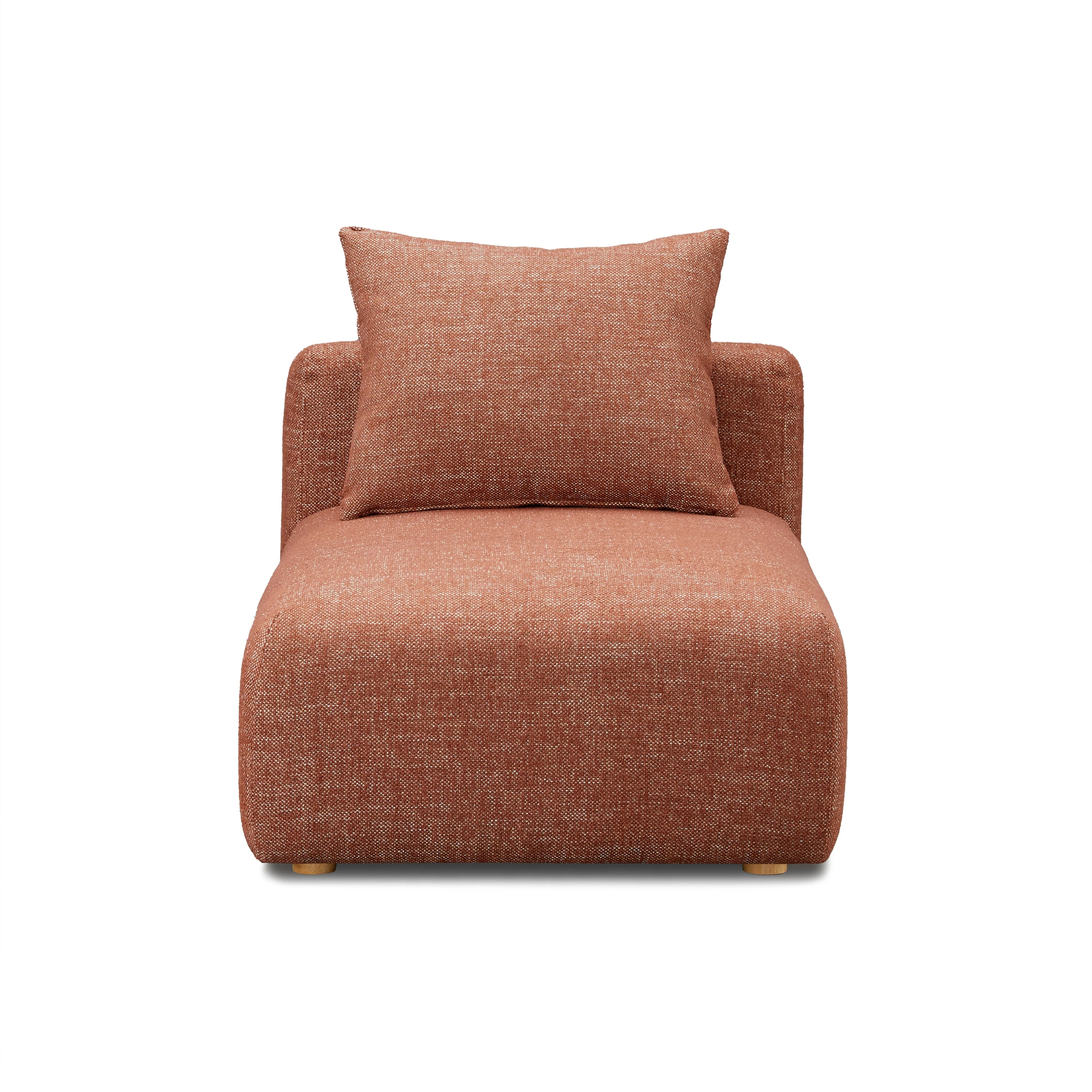 Hangover Contract-Grade Textured Fabric Modular Armless Chair