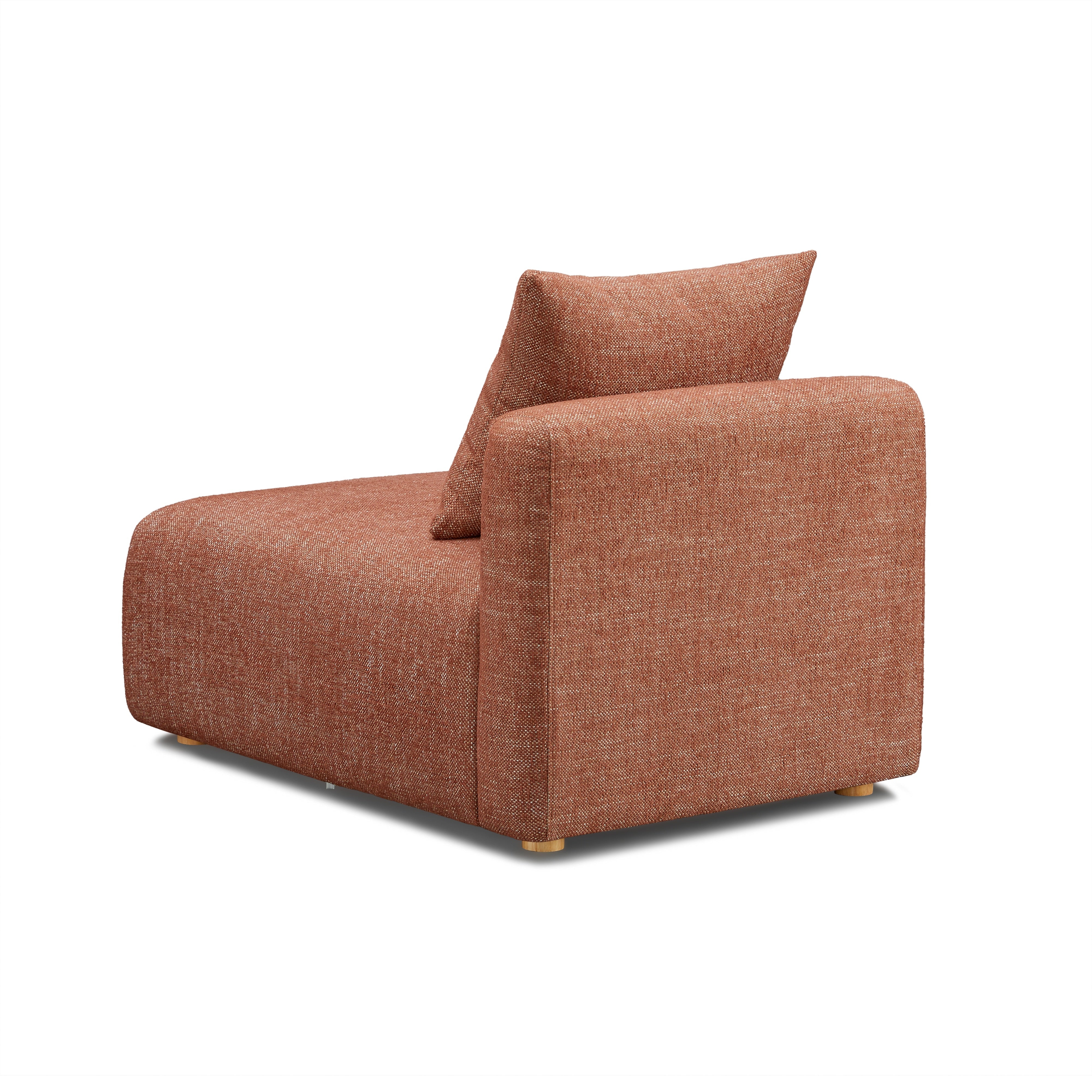 Hangover Contract-Grade Textured Fabric Modular Armless Chair