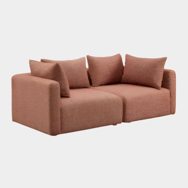 Hangover Heavy Textured Fabric Loveseat