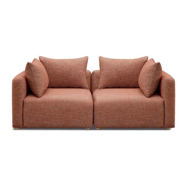 Hangover Heavy Textured Fabric Loveseat