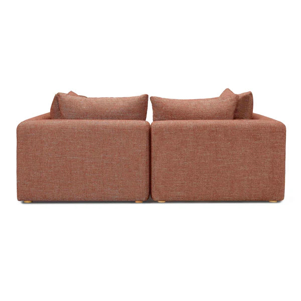 Hangover Heavy Textured Fabric Loveseat