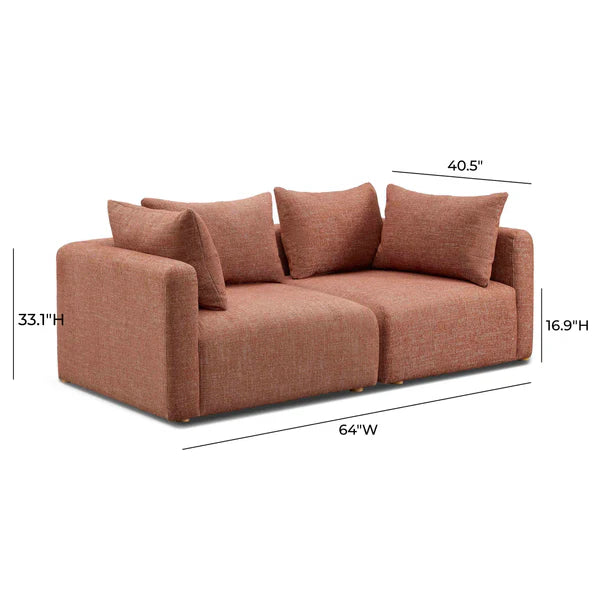 Hangover Heavy Textured Fabric Loveseat
