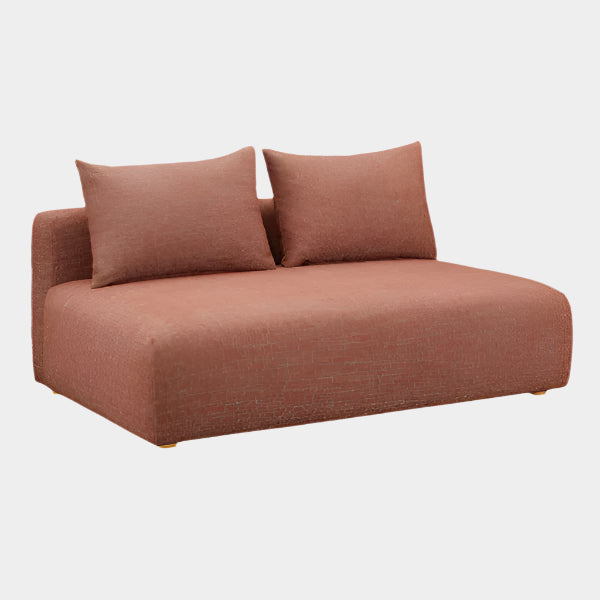 Hangover Heavy Textured Fabric Modular Loveseat
