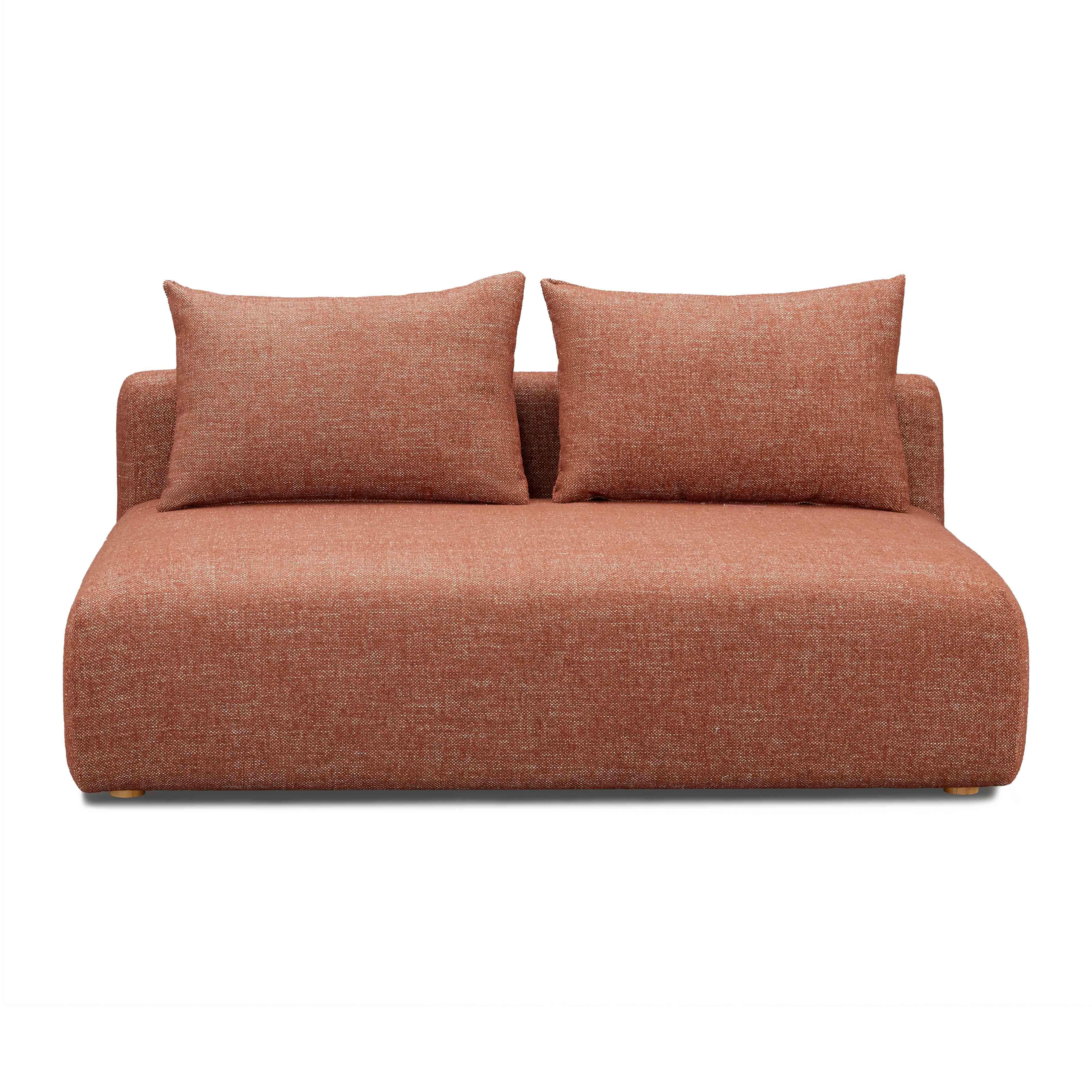 Hangover 64" Contract-Grade Textured Fabric Modular Loveseat