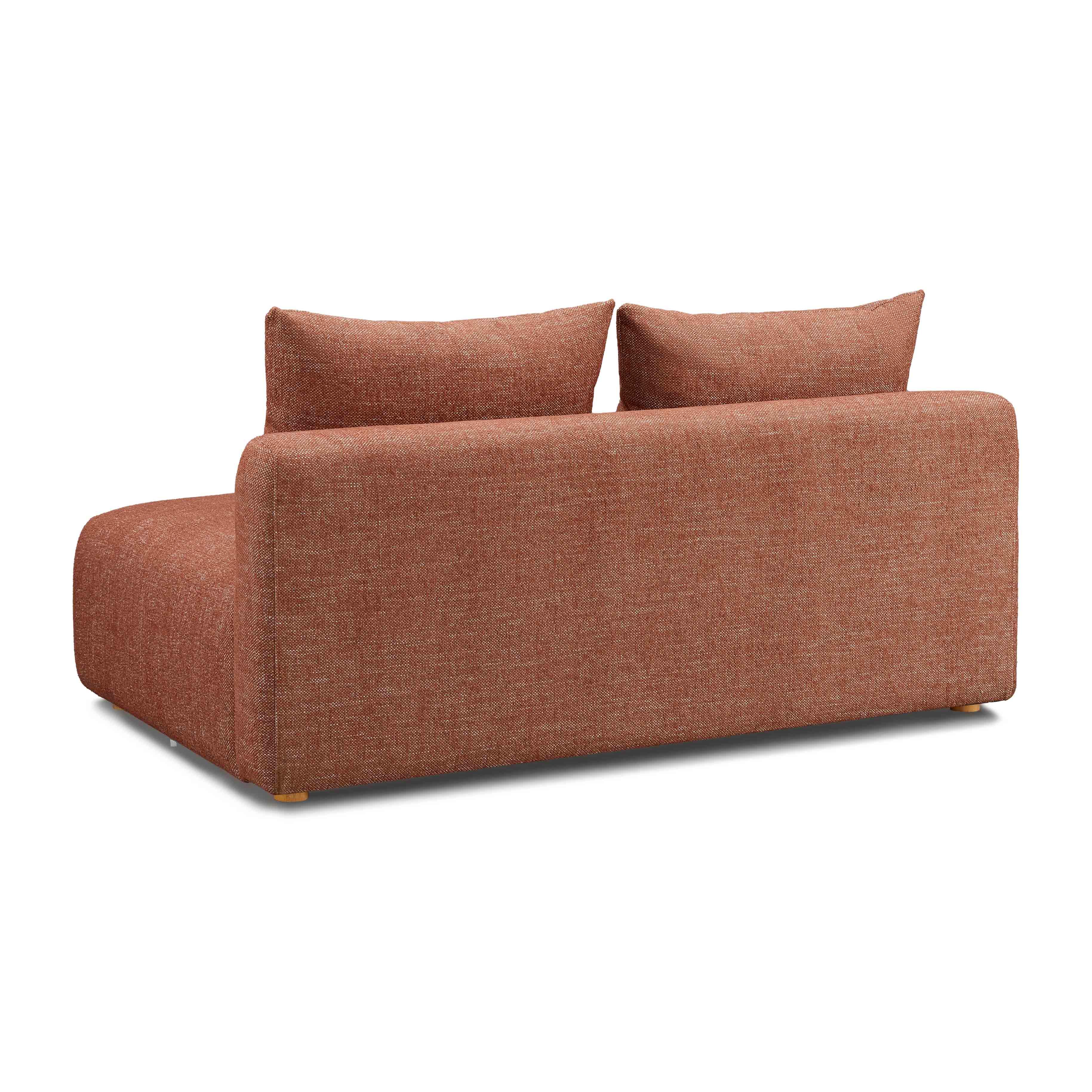 Hangover 64" Contract-Grade Textured Fabric Modular Loveseat