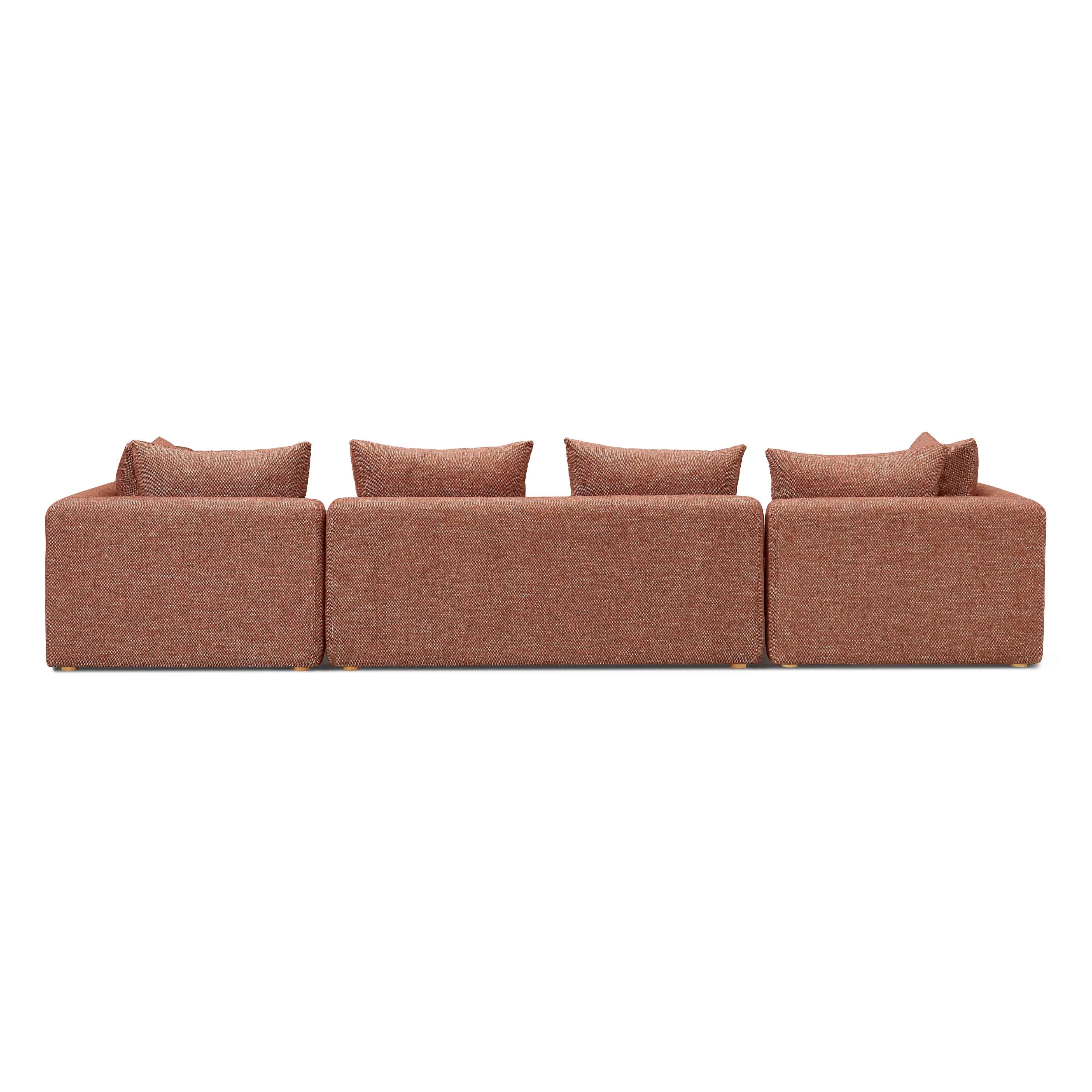 Hangover 145" Contract-Grade Textured Fabric Long Sofa