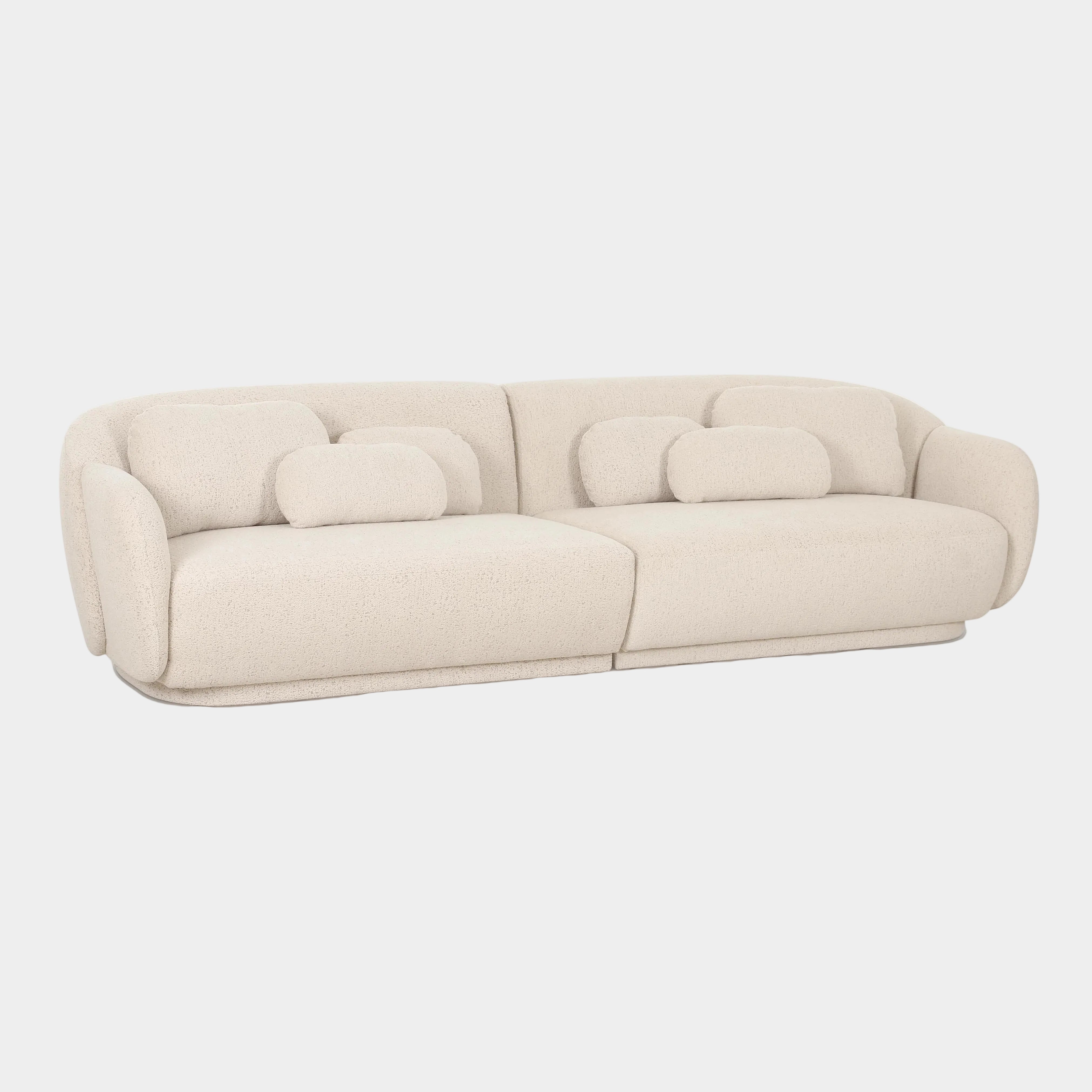 Misty 115" Cream Performance Boucle Modular Sofa