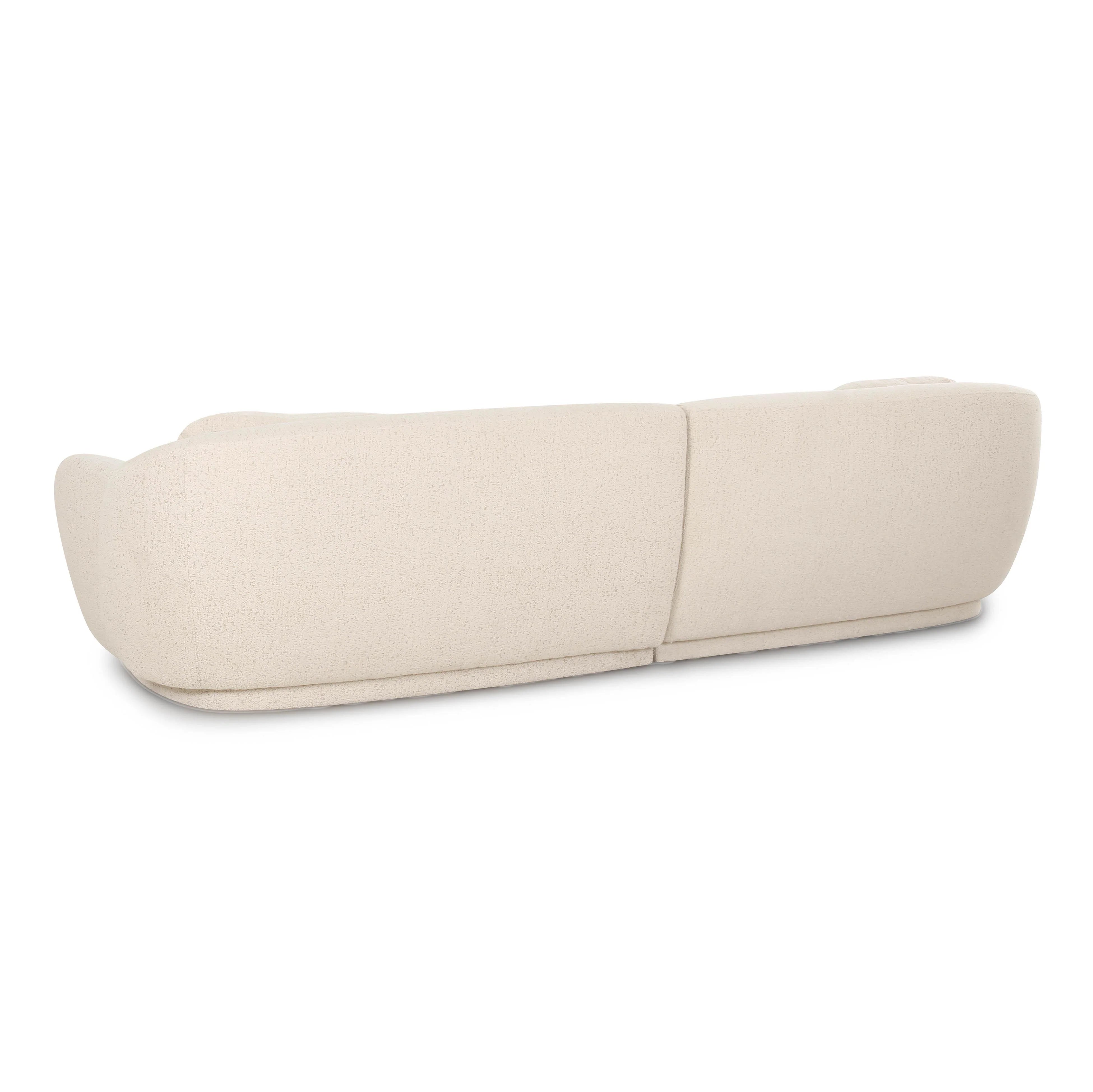 Misty 115" Cream Performance Boucle Modular Sofa