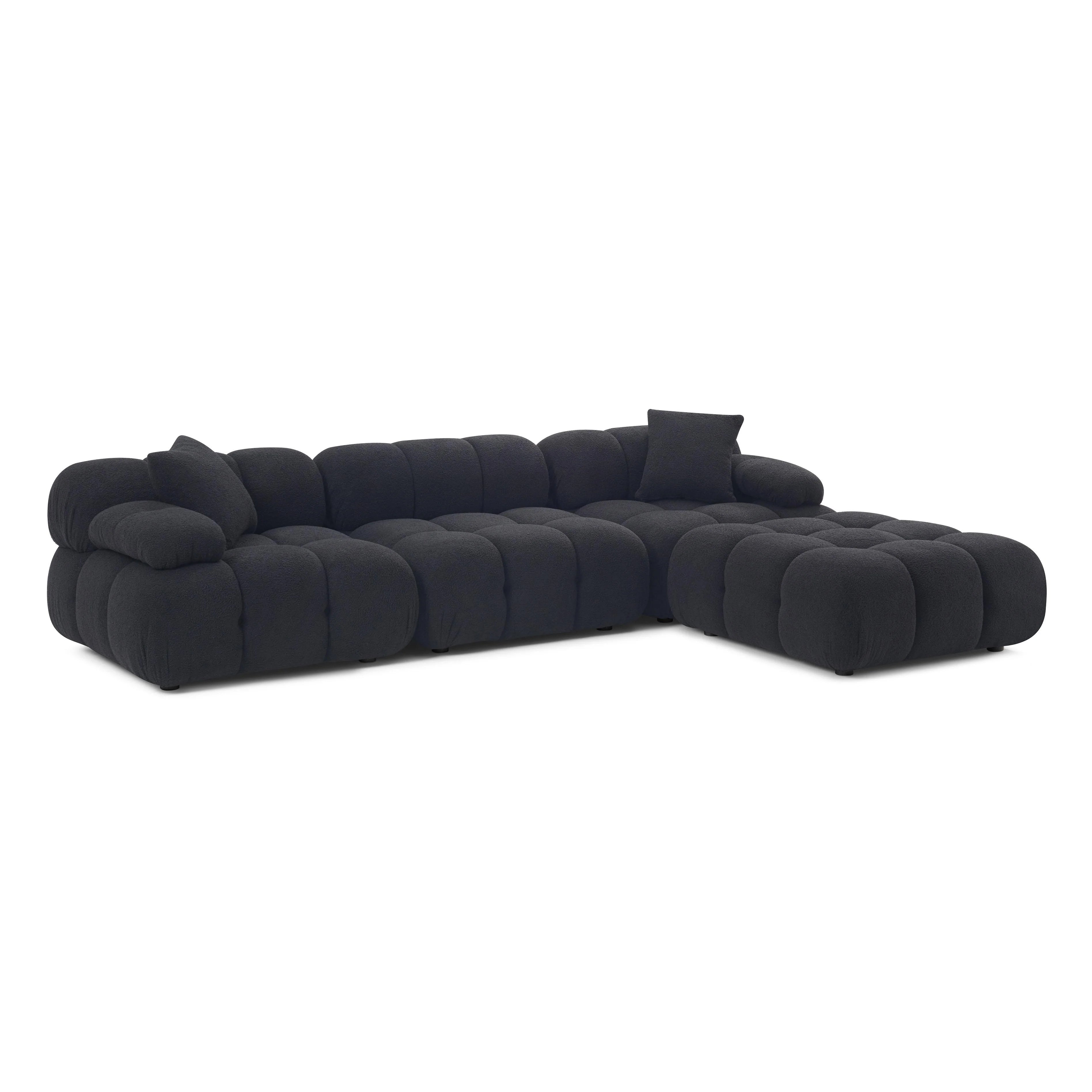 Calliope 4-Piece Performance Vegan Shearling Modular Sectional