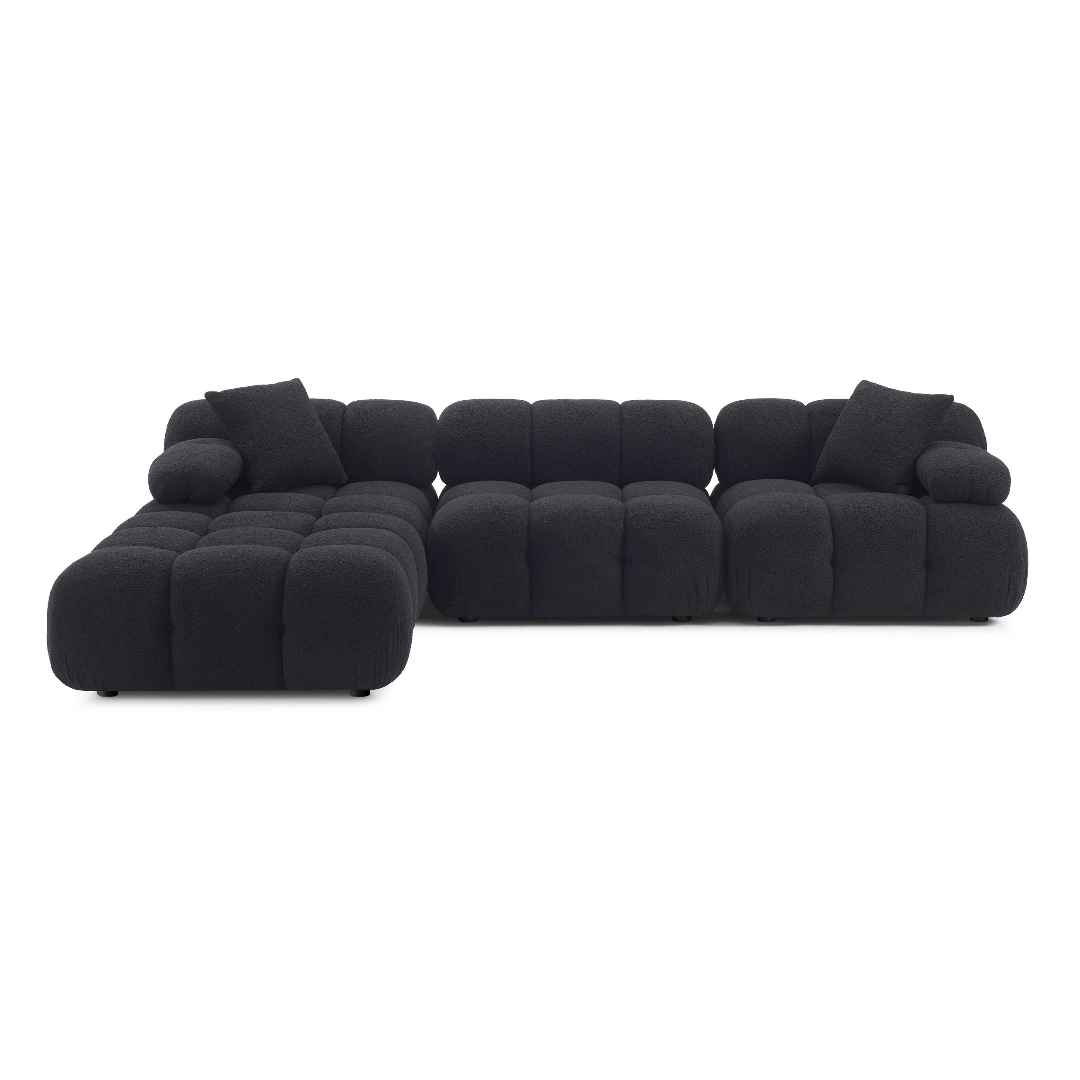 Calliope 4-Piece Performance Vegan Shearling Modular Sectional