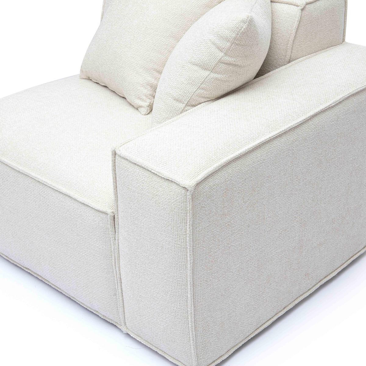 Mindy Performance Chenille Basketweave Modular Corner Chair