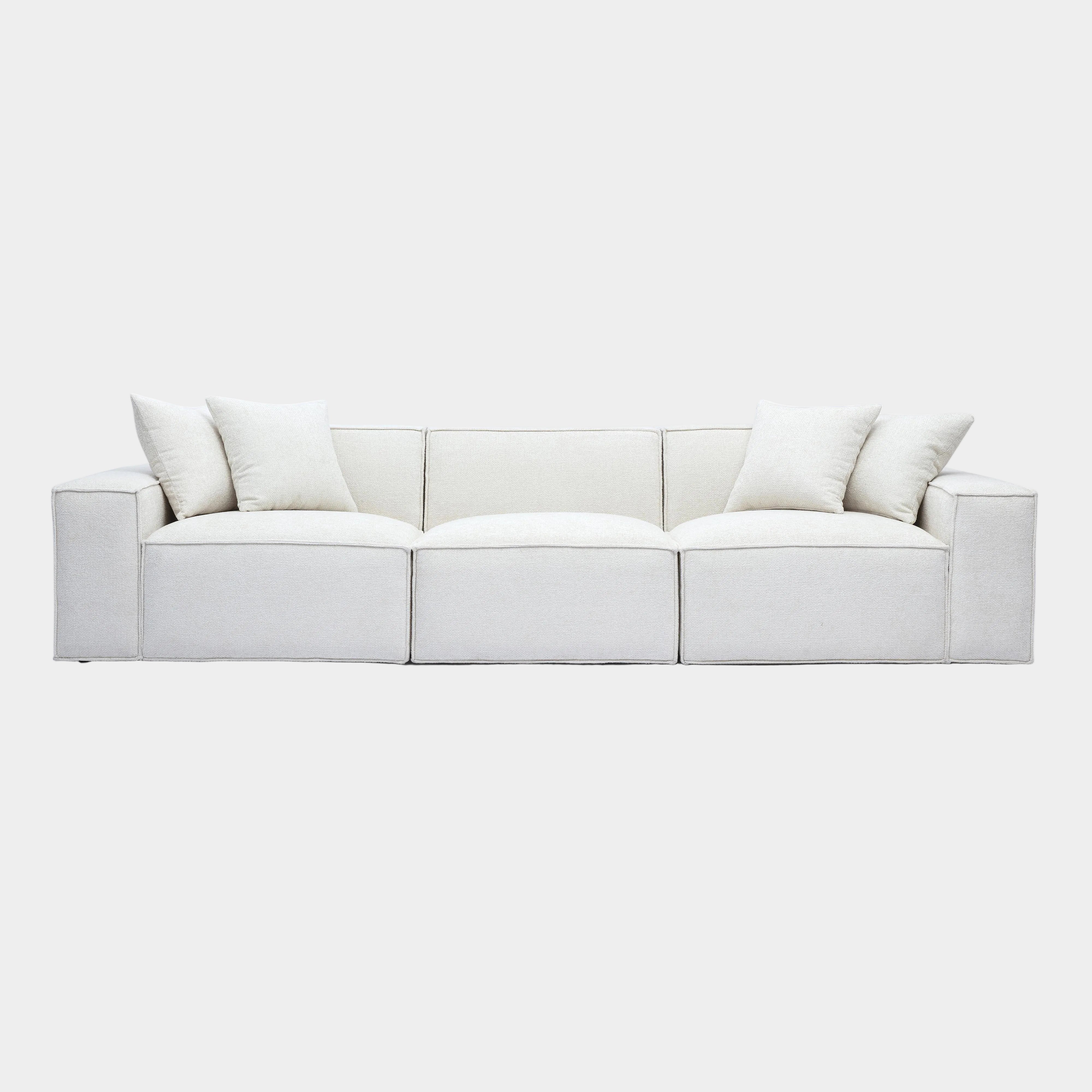 Mindy 115" Performance Chenille Basketweave Modular Sofa