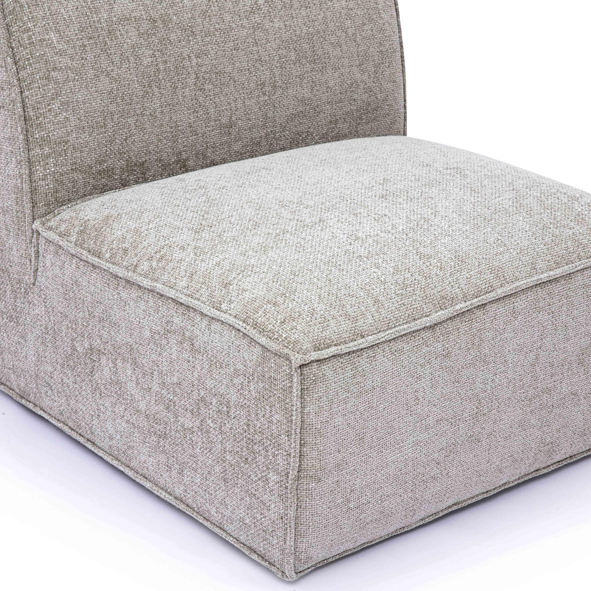Mindy Performance Chenille Basketweave Modular Armless Chair