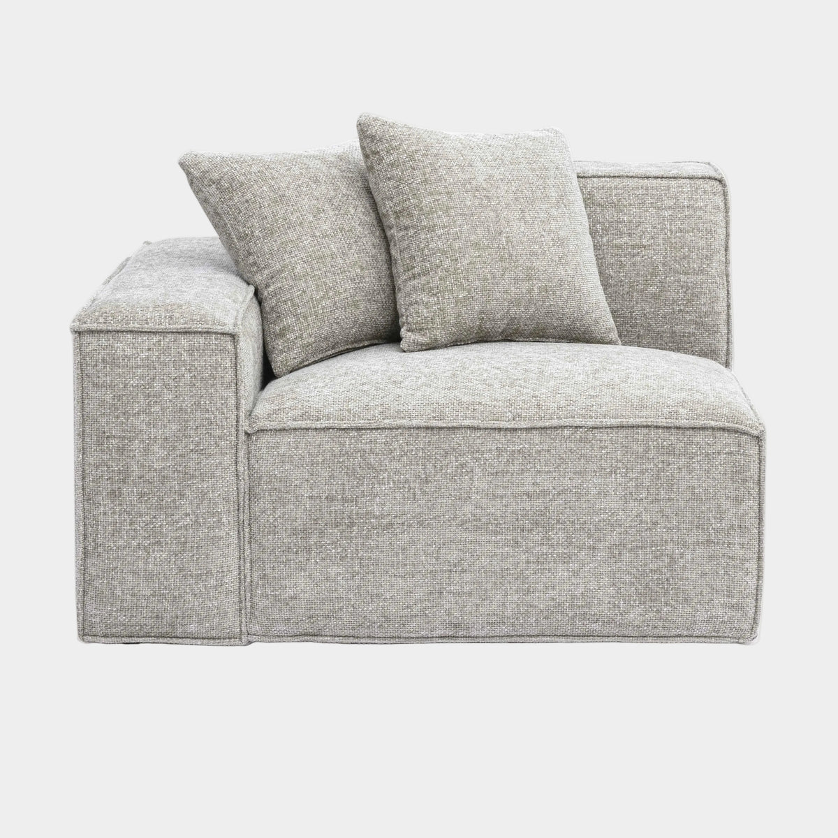 Mindy Performance Chenille Basketweave Modular Corner Chair