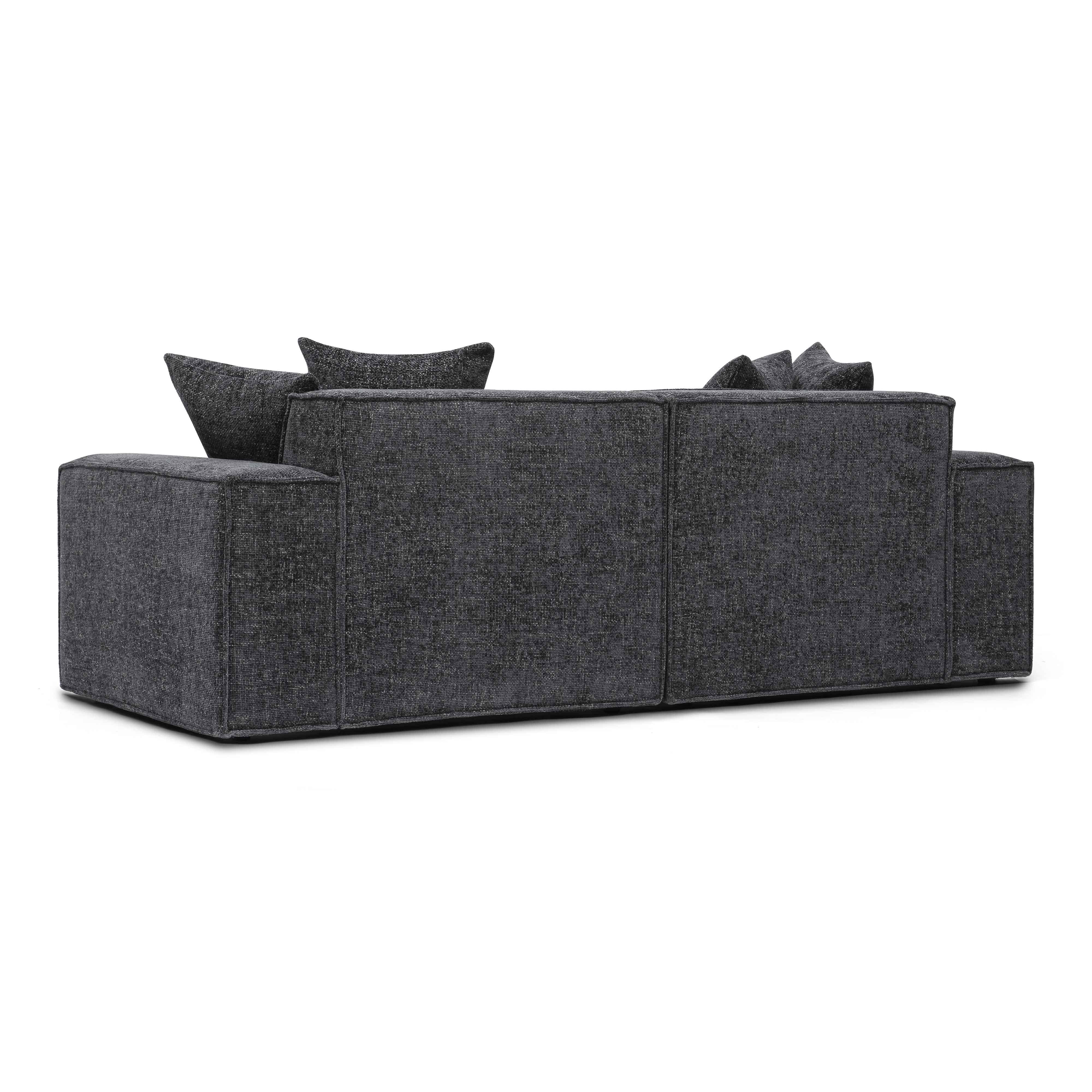 Mindy 84" Performance Chenille Basketweave Modular Loveseat