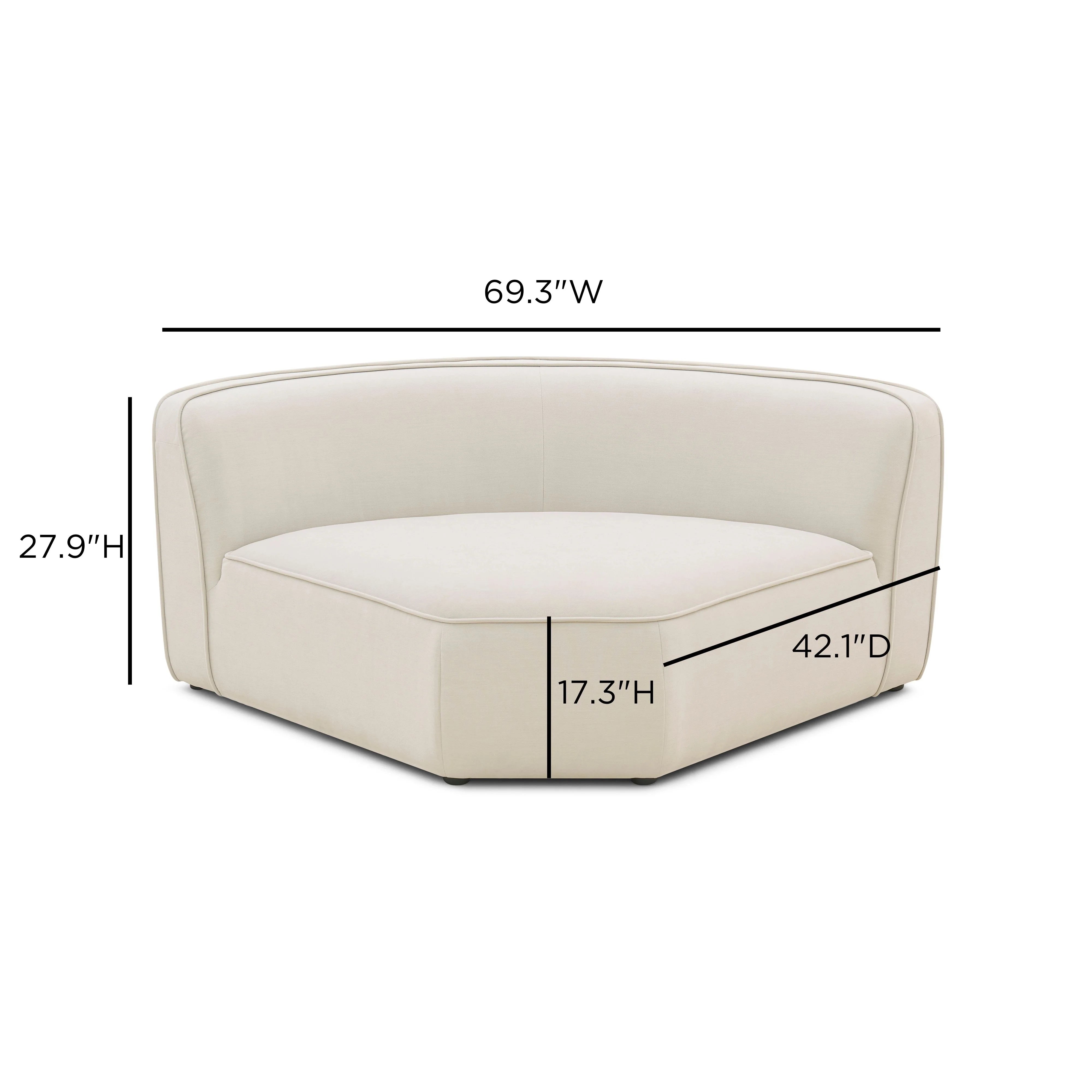 Travie Sand Upcycled Performance Linen Wedge Corner Chair