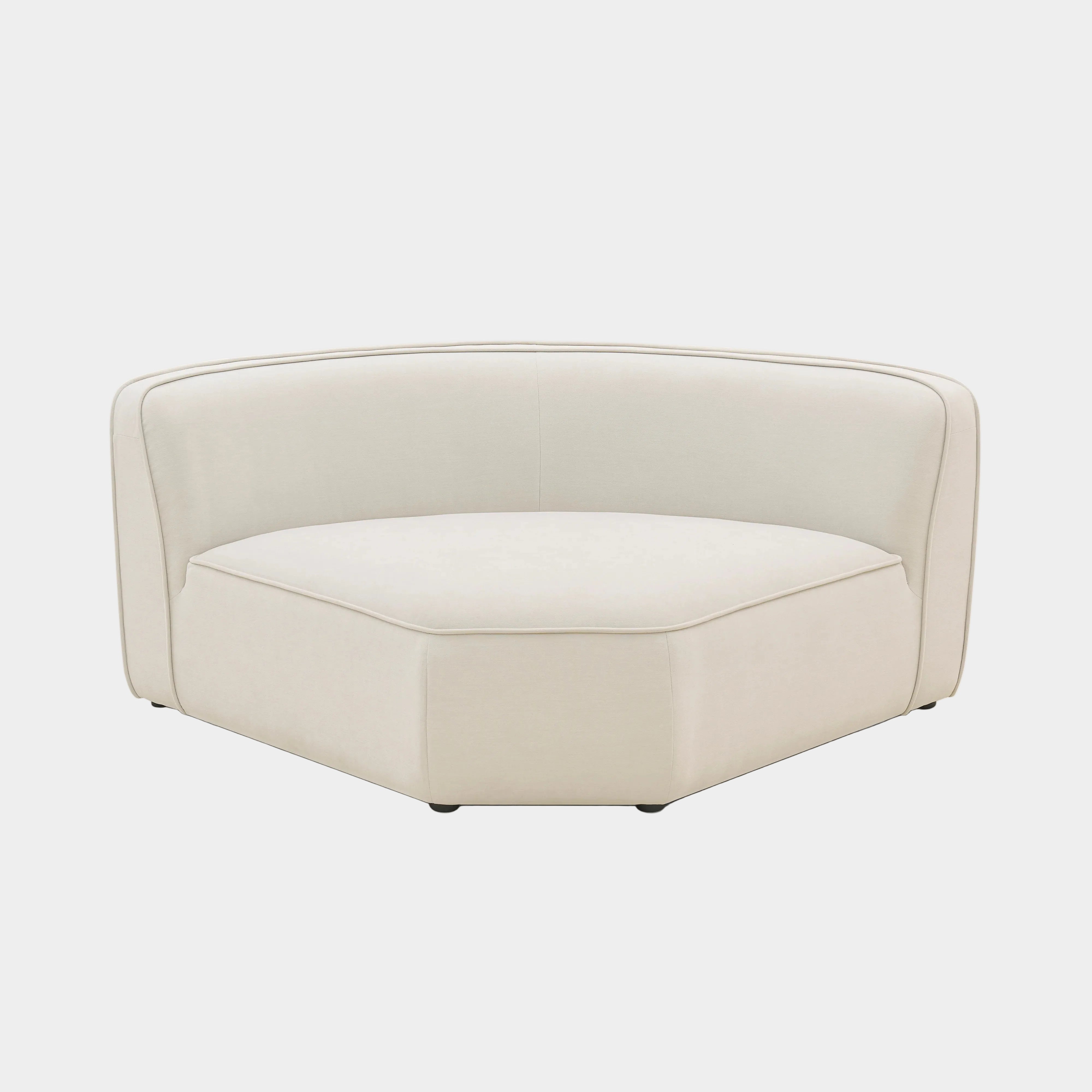 Travie Sand Upcycled Performance Linen Wedge Corner Chair