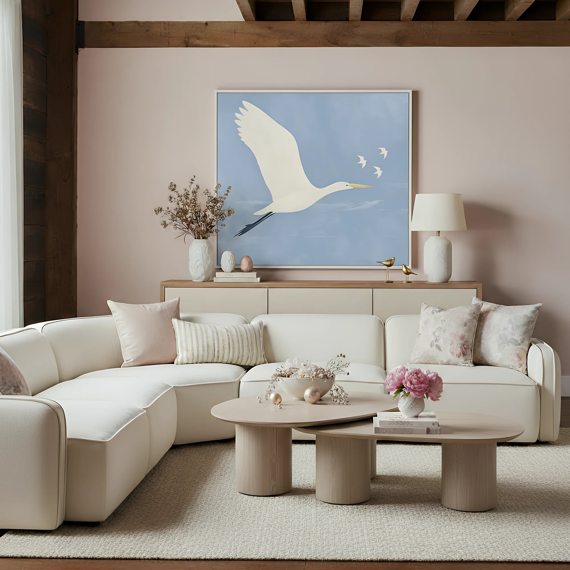 Travie Sand Upcycled Performance Linen Wedge Corner Chair