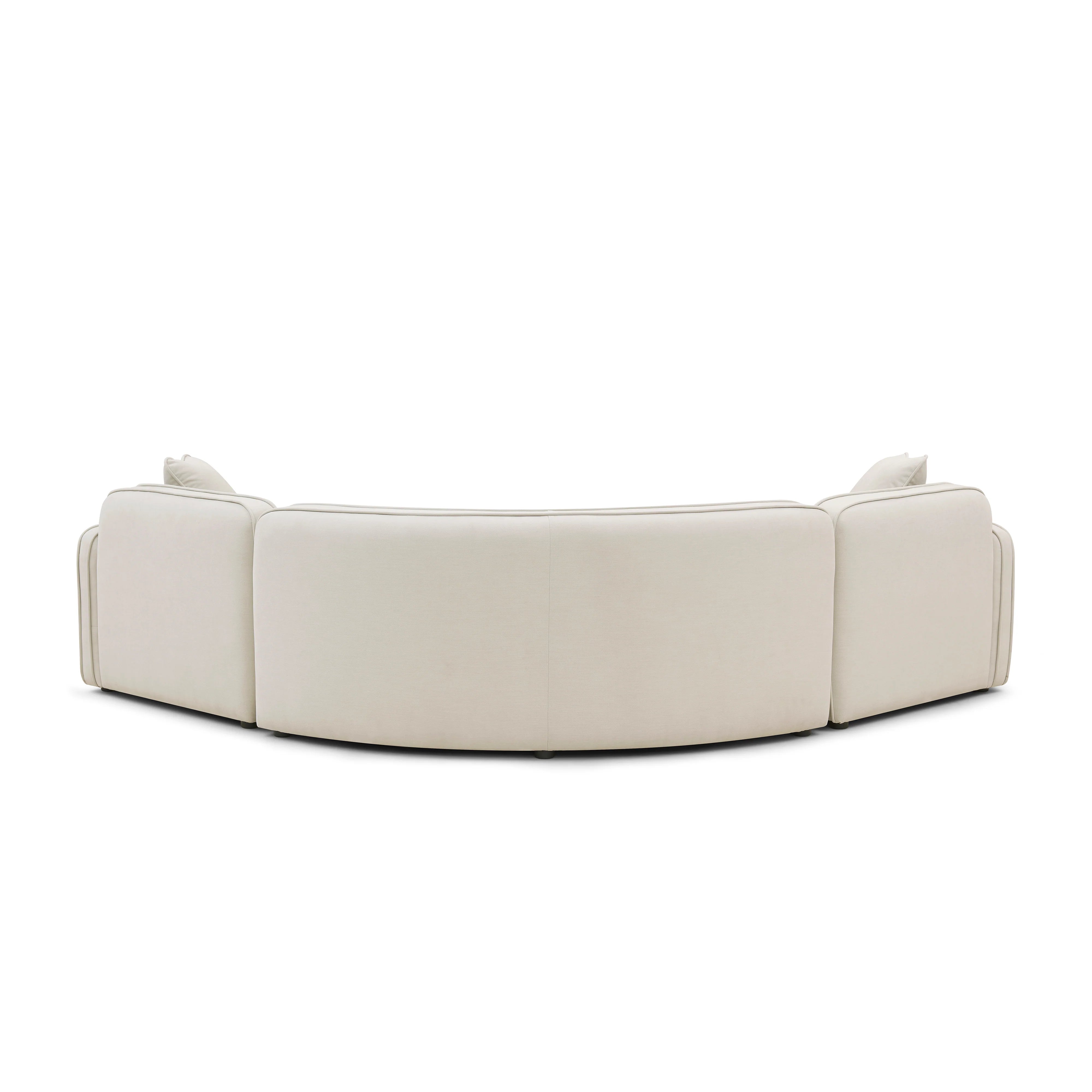 Travie 3-Piece Sand Upcycled Performance Linen Modular L-Sectional