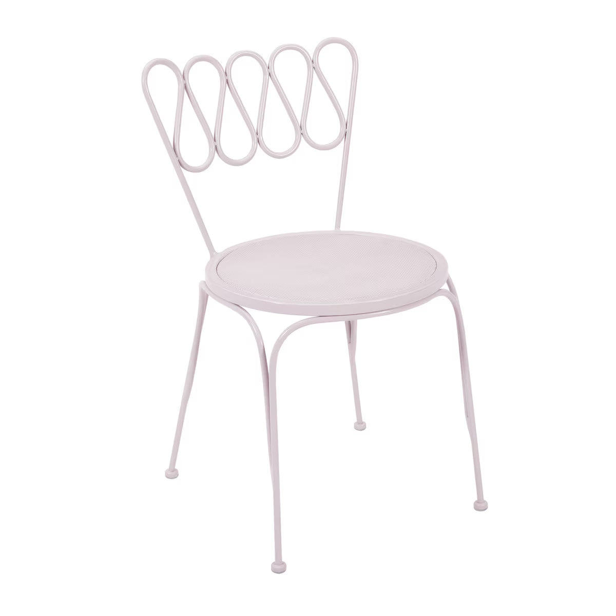 Erica Pink Wrought Iron Outdoor Chair