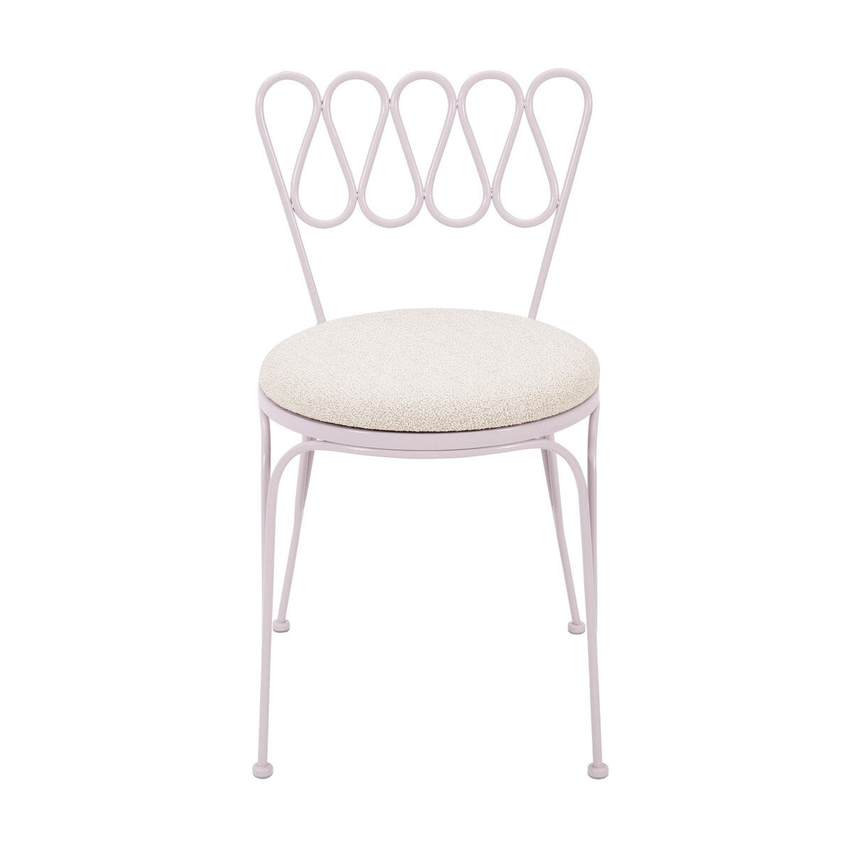 Erica Pink Wrought Iron Outdoor Chair