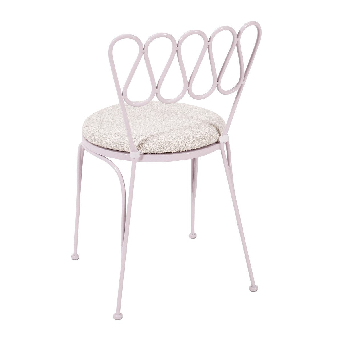 Erica Pink Wrought Iron Outdoor Chair