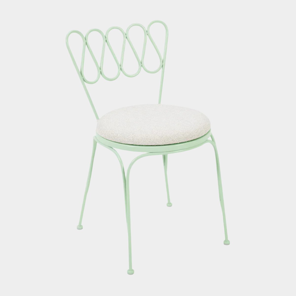 Erica Mint Green Wrought Iron Outdoor Chair