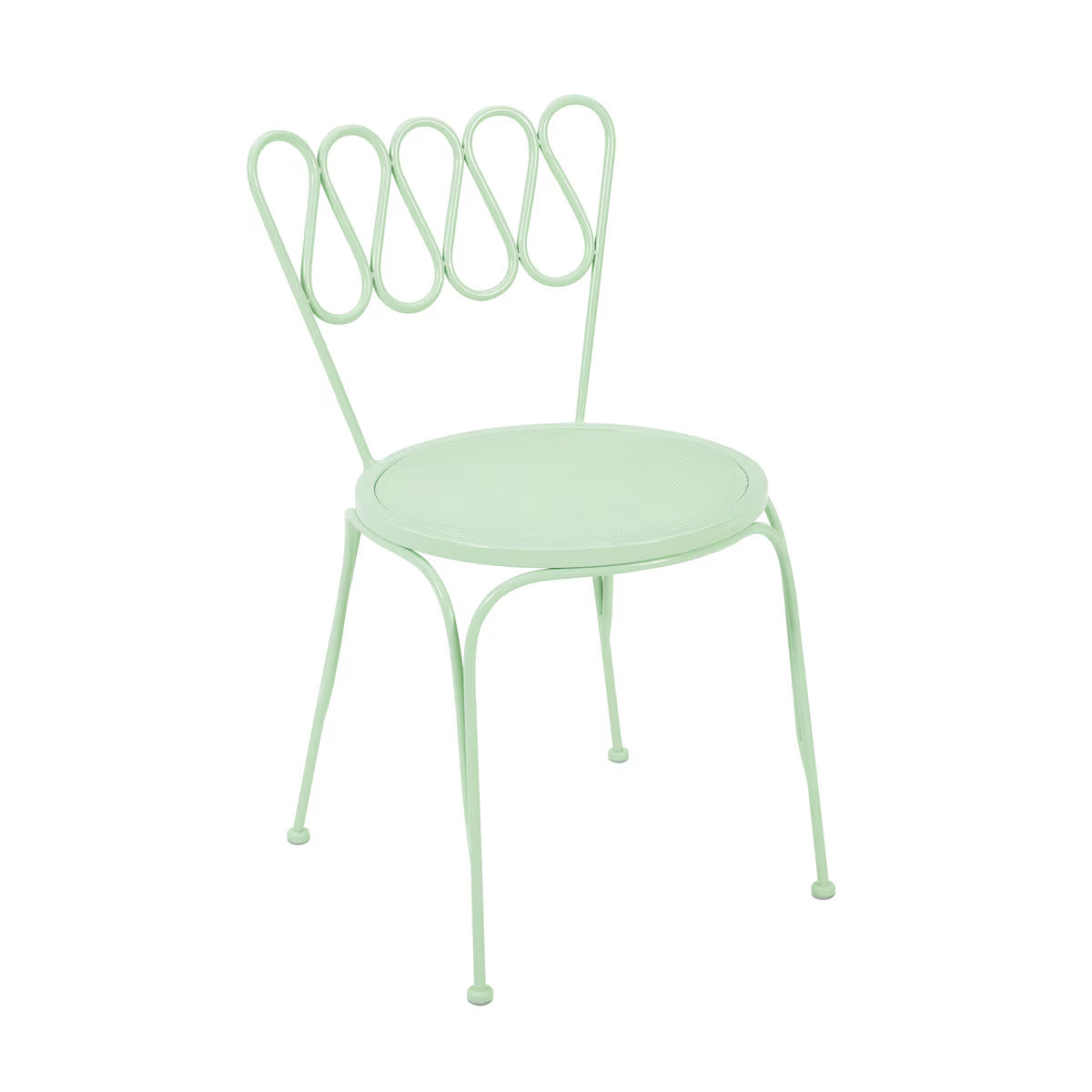 Erica Mint Green Wrought Iron Outdoor Chair