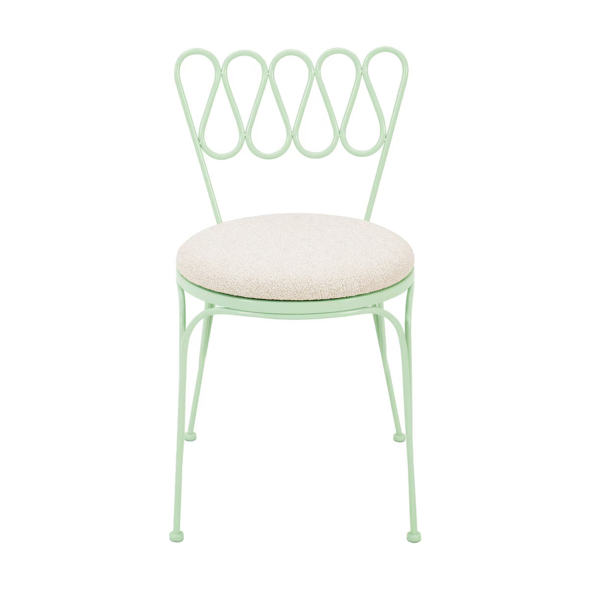 Erica Mint Green Wrought Iron Outdoor Chair