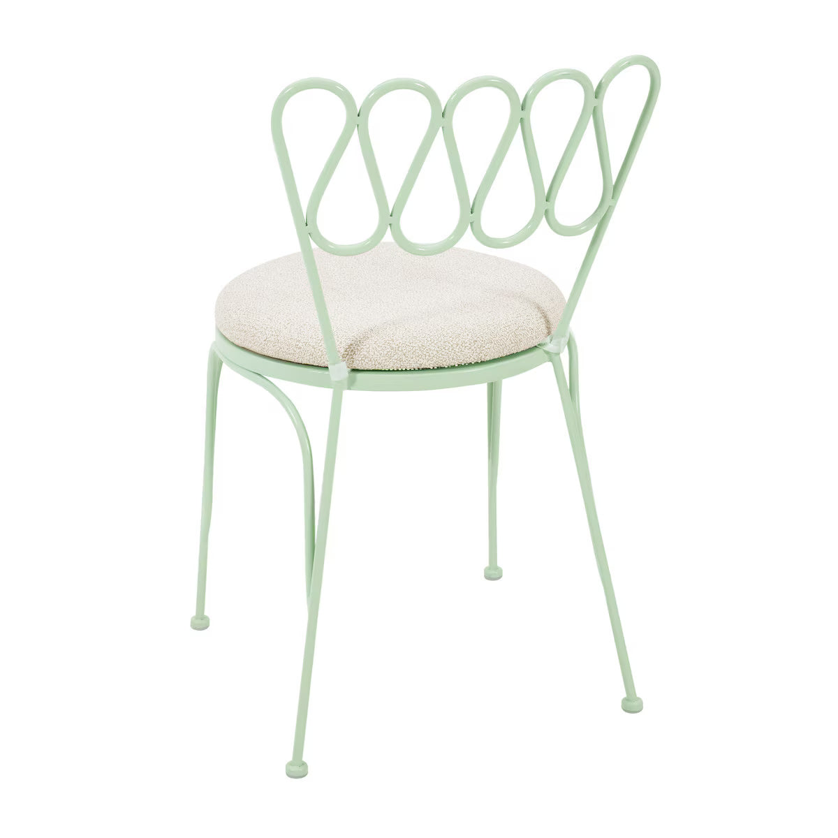 Chaise d'extérieur en fer forgé vert menthe Erica