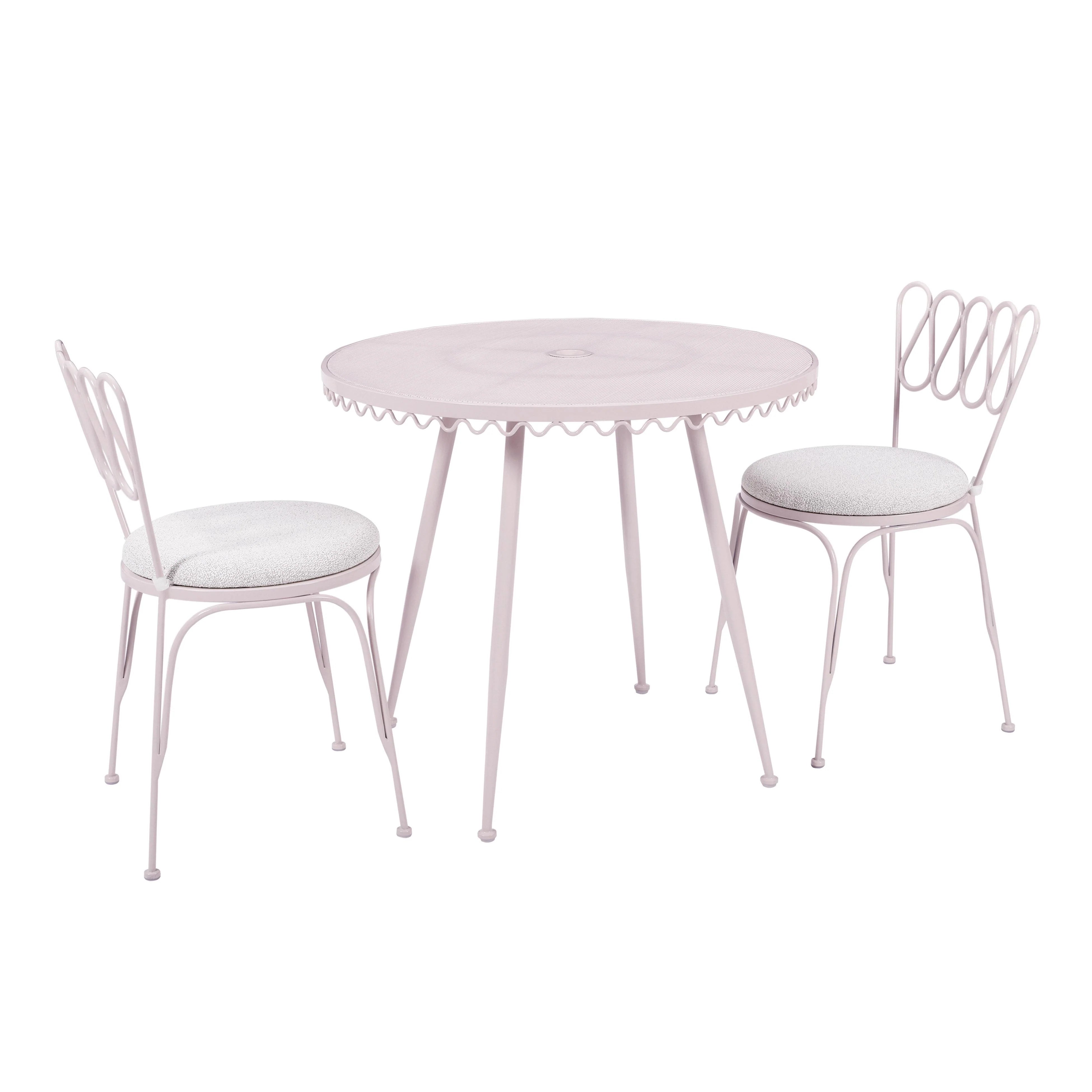 Erica 34" Wrought Iron Outdoor Round Cafe Table