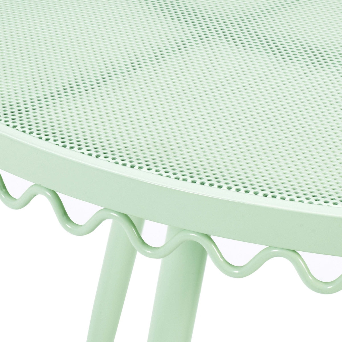 Erica Mint Green Wrought Iron Outdoor Cafe Table