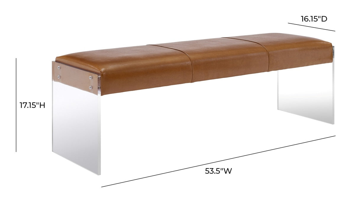 Envy  Performane Vegan Leather and Acrylic Bench