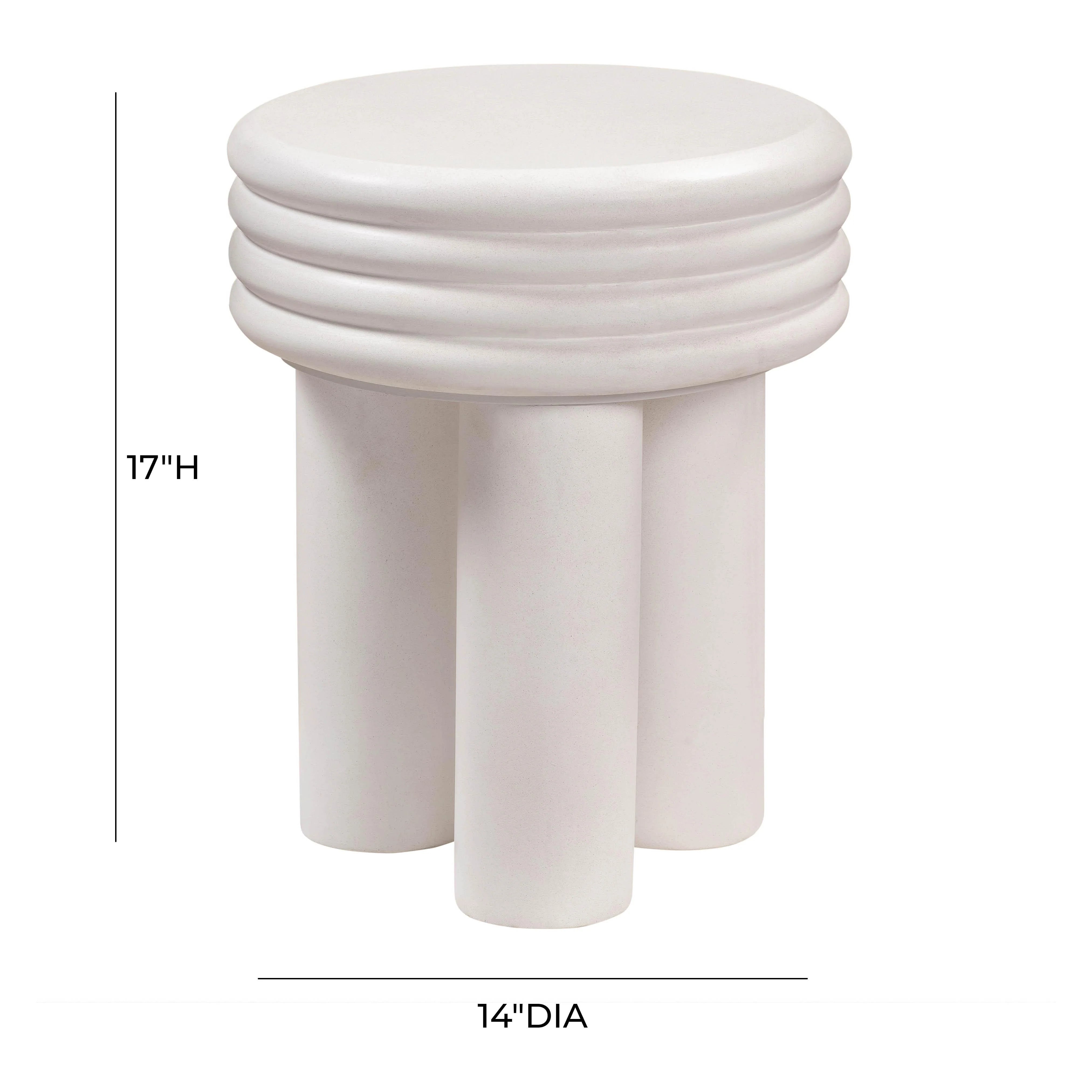 Delta Concrete Indoor/Outdoor Round Side Table