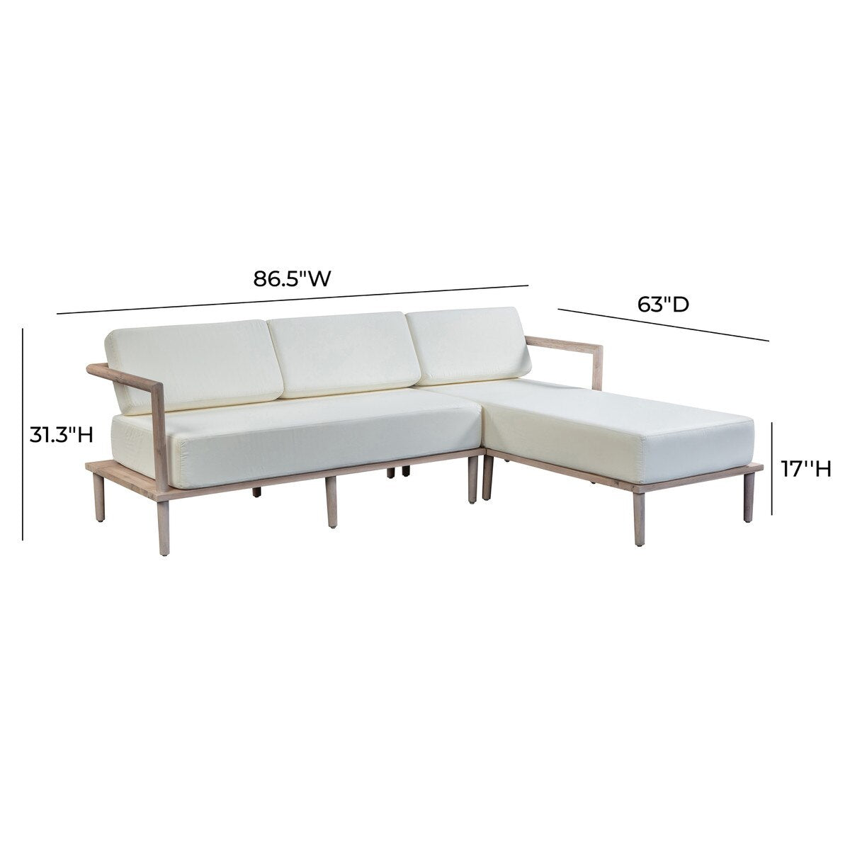 Emerson Cream Outdoor Sectional - RAF