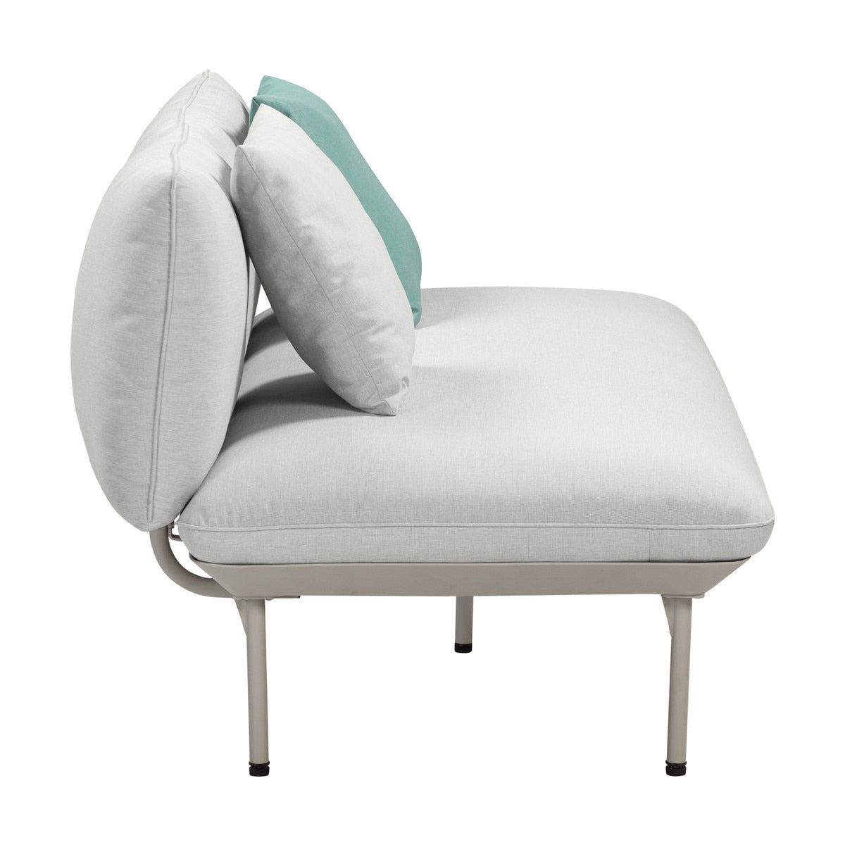 Katti Beige and Light Gray Outdoor Loveseat