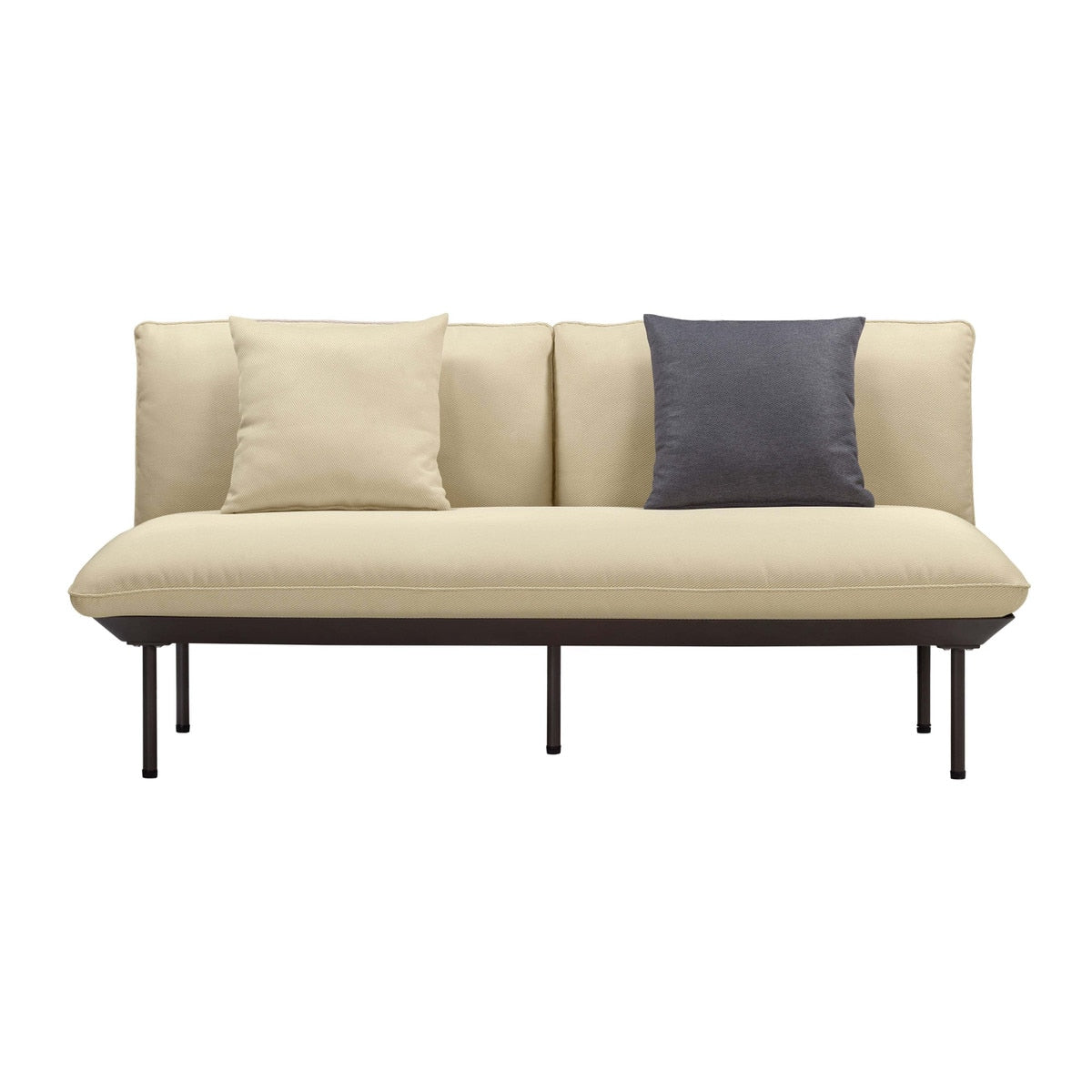 Katti Beige and Light Gray Outdoor Loveseat